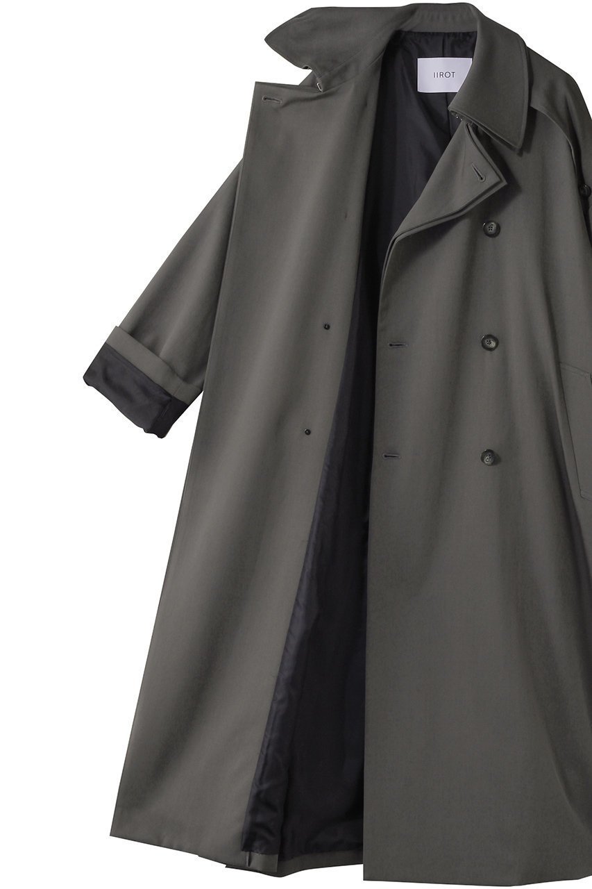【イロット/IIROT】のギャバジン トレンチ コート 人気、トレンドファッション・服の通販 founy(ファニー) 　ファッション　Fashion　レディースファッション　Fashion for Women　アウター　Coat / Outerwear Collection　コート・ロングコート・ピーコート　Long Coats, Peacoats & More　トレンチコート / 春秋の定番アウター　Trench Coats　なめらか　Smooth, Silky Texture　トレンチ　Trench, Trench Coat　ロング　Long, Long-Length　other-6|ID: prp329100004621228 ipo3291000000033155429