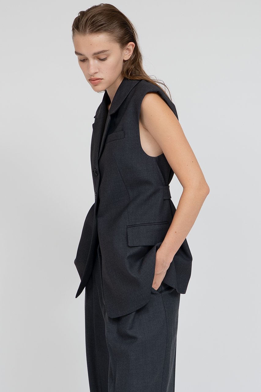 【イロット/IIROT】のウール ブレンド ベスト 人気、トレンドファッション・服の通販 founy(ファニー) 　ファッション　Fashion　レディースファッション　Fashion for Women　アウター　Coat / Outerwear Collection　レディースジャケット・軽アウター　Jackets　ジャケット　Jacket, Outerwear　バランス　Balance, Style Balance　ベスト　Vest, Waistcoat　ボトム　Bottoms, Lower Wear　other-7|ID: prp329100004621230 ipo3291000000035496199