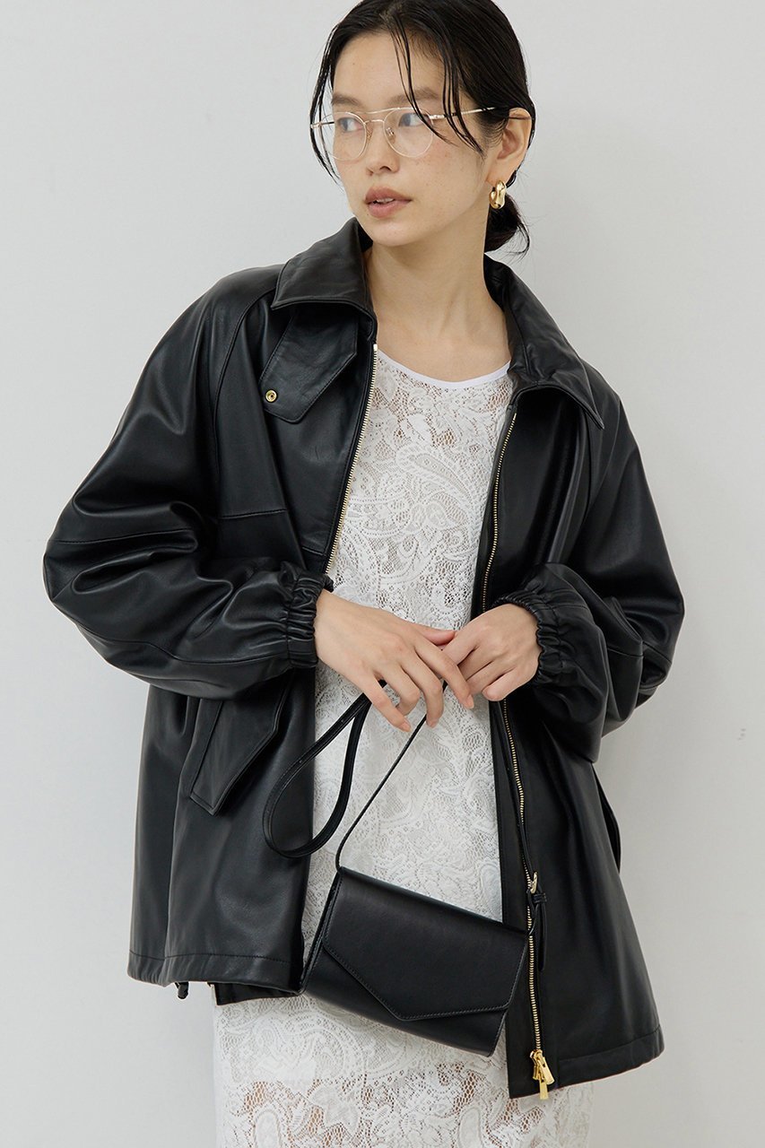 【ガリャルダガランテ/GALLARDAGALANTE】のレザーブルゾン インテリア・キッズ・メンズ・レディースファッション・服の通販 founy(ファニー) ファッション Fashion レディースファッション Fashion for Women アウター Coat / Outerwear Collection レディースジャケット・軽アウター Jackets ブルゾンジャケット・スポーティアウター Blouson Jackets おすすめ Recommended / Our Picks ジャケット Jacket, Outerwear フェミニン Feminine, Girly ブルゾン Blouson, Bomber Jacket ポケット Pocket, Pocket Detail ブラック|ID: prp329100004621251 ipo3291000000035496217
