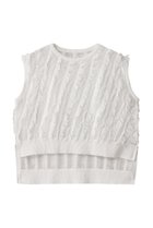 【アナイ/ANAYI】のコットンフリンジバイアスプルオーバー 人気、トレンドファッション・服の通販 founy(ファニー) ファッション Fashion レディースファッション Fashion for Women トップス・カットソー Cut & Sew Tops ニット Knit Tops & Sweaters カジュアルプルオーバー・ニットトップス Pullovers & Knit Tops / Casual Pullovers 2025年 2025 2025-2026秋冬・A/W Autumn/Winter 2025–26 AW25–26 スリーブ Sleeve, Long Sleeve / Short Sleeve バランス Balance, Style Balance ファブリック Fabric, Textile フリンジ Fringe, Tassel ボトム Bottoms, Lower Wear ミックス Mix, Mixed Style A/W・秋冬 Autumn/Winter thumbnail ホワイト|ID: prp329100004621259 ipo3291000000033155646