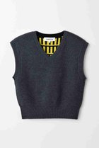 【エンフォルド/ENFOLD】のKNIT VEST/ベスト 人気、トレンドファッション・服の通販 founy(ファニー) ファッション Fashion レディースファッション Fashion for Women トップス・カットソー Cut & Sew Tops ニット Knit Tops & Sweaters ベスト&ジレ / 重ね着スタイル Vests & Gilets カジュアルプルオーバー・ニットトップス Pullovers & Knit Tops / Casual Pullovers ソックス Socks, Hosiery タンク Tank Top, Sleeveless Top フロント Front, Front Design ベスト Vest, Waistcoat ベーシック Basic, Essential 今季 This Season, Current Season 再入荷 Restock / Back in Stock thumbnail チャコールグレー|ID: prp329100004621262 ipo3291000000033155670