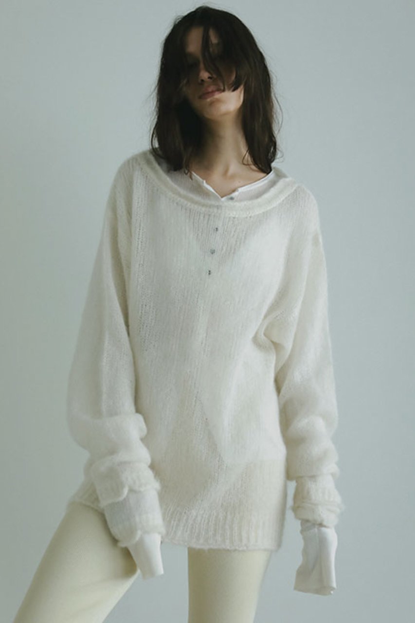 【エトレトウキョウ/ETRE TOKYO】のスーパーキッドモヘヤニットプルオーバー 人気、トレンドファッション・服の通販 founy(ファニー) 　ファッション　Fashion　レディースファッション　Fashion for Women　トップス・カットソー　Cut & Sew Tops　ニット　Knit Tops & Sweaters　カジュアルプルオーバー・ニットトップス　Pullovers & Knit Tops / Casual Pullovers　おすすめ　Recommended / Our Picks　インナー　Innerwear　シルク　Silk, 100% Silk　シンプル　Simple, Minimal　スリーブ　Sleeve, Long Sleeve / Short Sleeve　 other-1|ID: prp329100004621265 ipo3291000000036225724