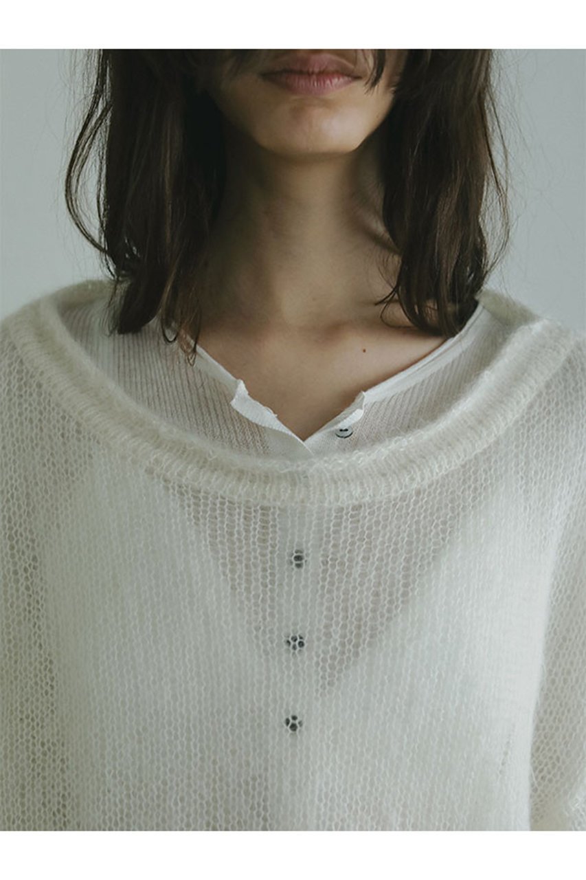 【エトレトウキョウ/ETRE TOKYO】のスーパーキッドモヘヤニットプルオーバー 人気、トレンドファッション・服の通販 founy(ファニー) 　ファッション　Fashion　レディースファッション　Fashion for Women　トップス・カットソー　Cut & Sew Tops　ニット　Knit Tops & Sweaters　カジュアルプルオーバー・ニットトップス　Pullovers & Knit Tops / Casual Pullovers　おすすめ　Recommended / Our Picks　インナー　Innerwear　シルク　Silk, 100% Silk　シンプル　Simple, Minimal　スリーブ　Sleeve, Long Sleeve / Short Sleeve　other-2|ID: prp329100004621265 ipo3291000000036247168