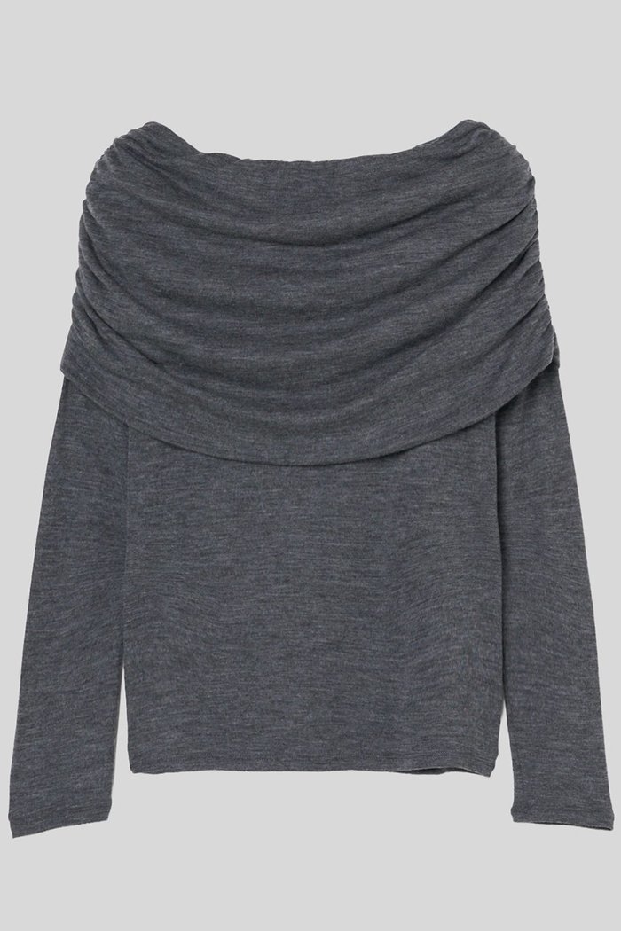 【イロット/IIROT】のウール ドレープ オープン ショルダー インテリア・キッズ・メンズ・レディースファッション・服の通販 founy(ファニー) https://founy.com/ ファッション Fashion レディースファッション Fashion for Women トップス・カットソー Cut & Sew Tops ニット Knit Tops & Sweaters カジュアルプルオーバー・ニットトップス Pullovers & Knit Tops / Casual Pullovers ショルダー Shoulder, Shoulder Strap ドレープ Drape, Draping Fabric リラックス Relax, Relaxed Fit エレガント 上品 Elegant |ID: prp329100004621270 ipo3291000000033155734