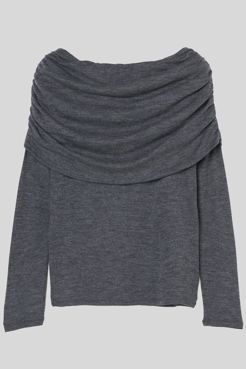【イロット/IIROT】のウール ドレープ オープン ショルダー 人気、トレンドファッション・服の通販 founy(ファニー) 　ファッション　Fashion　レディースファッション　Fashion for Women　トップス・カットソー　Cut & Sew Tops　ニット　Knit Tops & Sweaters　カジュアルプルオーバー・ニットトップス　Pullovers & Knit Tops / Casual Pullovers　2025年　2025　2025-2026秋冬・A/W　Autumn/Winter 2025–26 AW25–26　ショルダー　Shoulder, Shoulder Strap　ドレープ　Drape, Draping Fabric　リラックス　Relax, Relaxed Fit　エレガント 上品　Elegant　A/W・秋冬　Autumn/Winter　 other-1|ID: prp329100004621270 ipo3291000000033155734