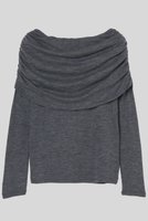 【イロット/IIROT】のウール ドレープ オープン ショルダー 人気、トレンドファッション・服の通販 founy(ファニー) ファッション Fashion レディースファッション Fashion for Women トップス・カットソー Cut & Sew Tops ニット Knit Tops & Sweaters カジュアルプルオーバー・ニットトップス Pullovers & Knit Tops / Casual Pullovers ショルダー Shoulder, Shoulder Strap ドレープ Drape, Draping Fabric リラックス Relax, Relaxed Fit エレガント 上品 Elegant |ID:prp329100004621270