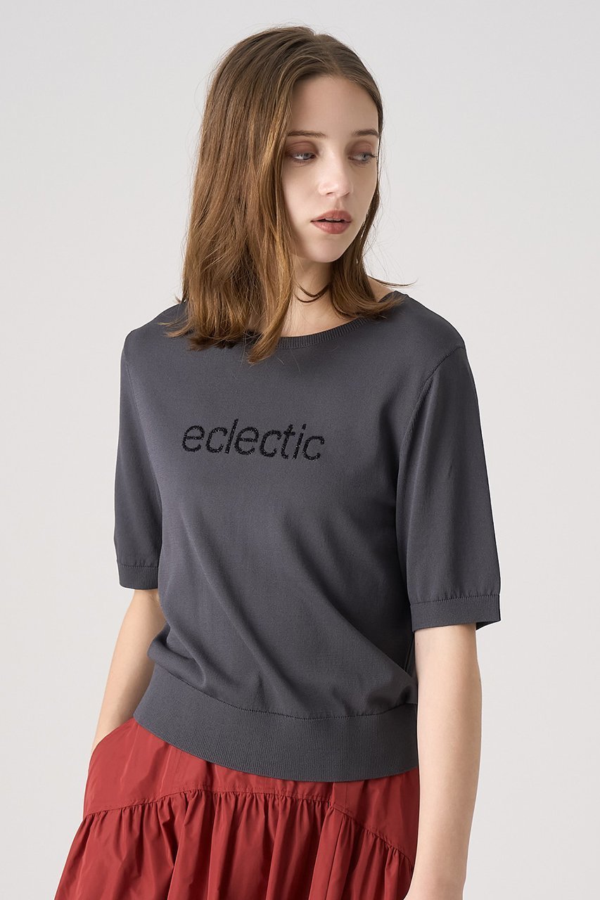 【アナイ/ANAYI】のECLECTICロゴプルオーバー 人気、トレンドファッション・服の通販 founy(ファニー) 　ファッション　Fashion　レディースファッション　Fashion for Women　トップス・カットソー　Cut & Sew Tops　ニット　Knit Tops & Sweaters　カジュアルプルオーバー・ニットトップス　Pullovers & Knit Tops / Casual Pullovers　2025年　2025　2025-2026秋冬・A/W　Autumn/Winter 2025–26 AW25–26　なめらか　Smooth, Silky Texture　コンパクト　Compact, Small Size　ジャケット　Jacket, Outerwear　ストレッチ　Stretch, Stretchy Fabric　夏　Summer　春　Spring　S/S・春夏　SS, Spring/Summer, Warm Season　A/W・秋冬　Autumn/Winter　other-7|ID: prp329100004621273 ipo3291000000033155774