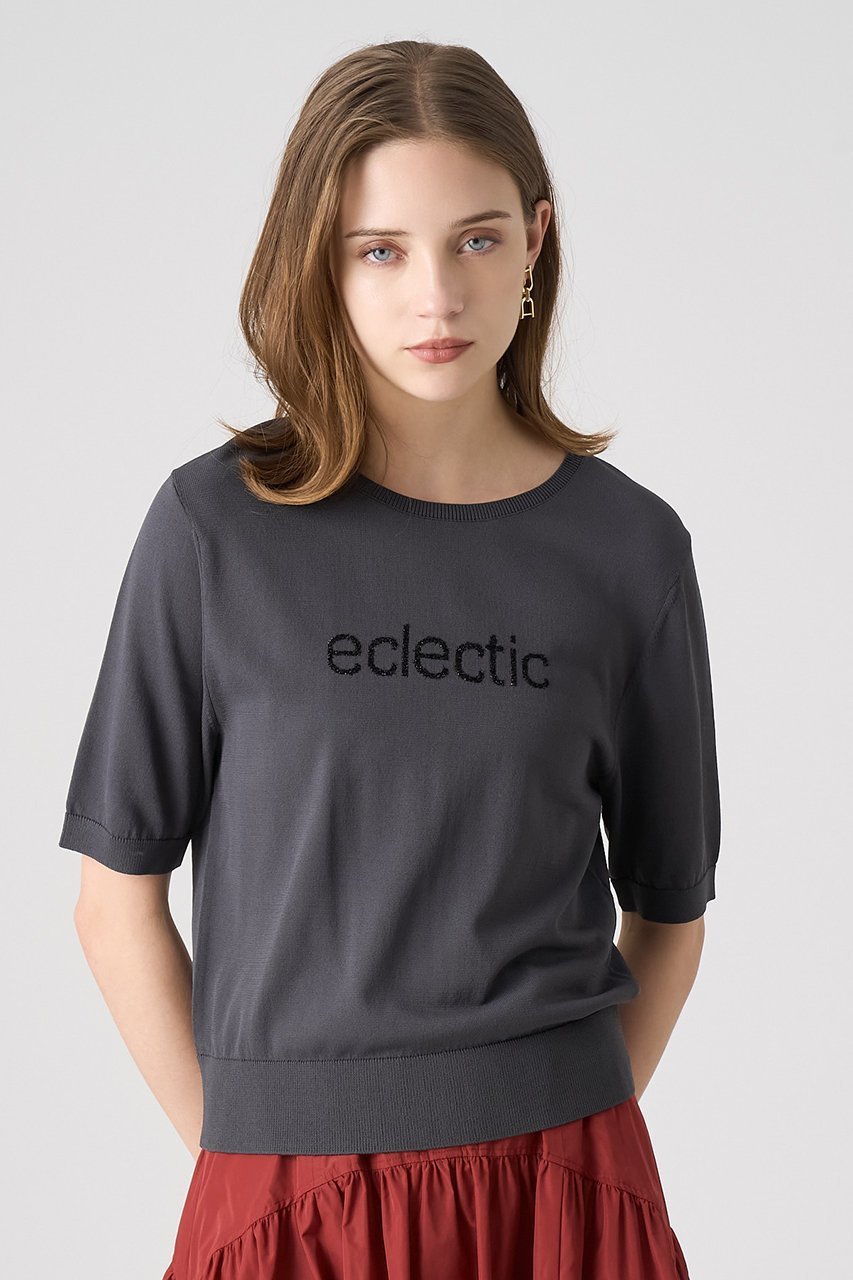 【アナイ/ANAYI】のECLECTICロゴプルオーバー 人気、トレンドファッション・服の通販 founy(ファニー) 　ファッション　Fashion　レディースファッション　Fashion for Women　トップス・カットソー　Cut & Sew Tops　ニット　Knit Tops & Sweaters　カジュアルプルオーバー・ニットトップス　Pullovers & Knit Tops / Casual Pullovers　2025年　2025　2025-2026秋冬・A/W　Autumn/Winter 2025–26 AW25–26　なめらか　Smooth, Silky Texture　コンパクト　Compact, Small Size　ジャケット　Jacket, Outerwear　ストレッチ　Stretch, Stretchy Fabric　夏　Summer　春　Spring　S/S・春夏　SS, Spring/Summer, Warm Season　A/W・秋冬　Autumn/Winter　other-8|ID: prp329100004621273 ipo3291000000033155776