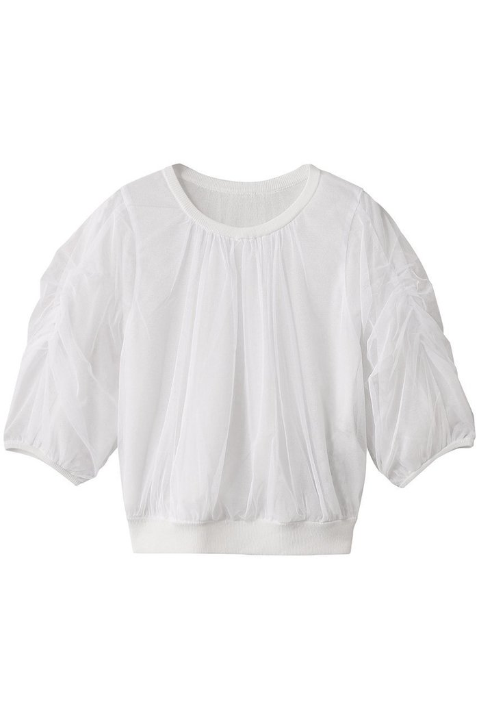 【アナイ/ANAYI】のチュールレイヤードパフプルオーバー インテリア・キッズ・メンズ・レディースファッション・服の通販 founy(ファニー) https://founy.com/ ファッション Fashion レディースファッション Fashion for Women トップス・カットソー Cut & Sew Tops ニット Knit Tops & Sweaters カジュアルプルオーバー・ニットトップス Pullovers & Knit Tops / Casual Pullovers ギャザー Gathered, Ruffled スリーブ Sleeve, Long Sleeve / Short Sleeve チュール Tulip, Tulip Motif フェミニン Feminine, Girly メッシュ Mesh, Net Fabric |ID: prp329100004621275 ipo3291000000033155778