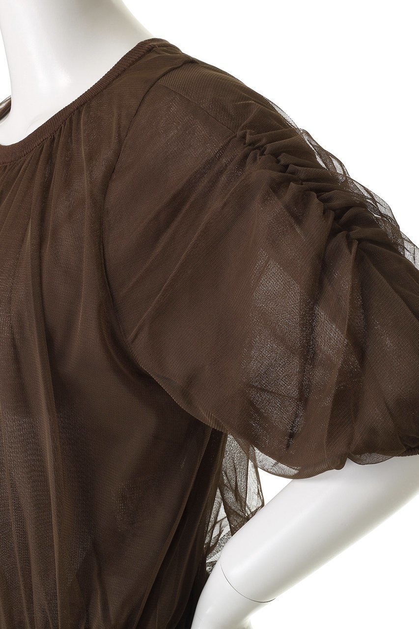 【アナイ/ANAYI】のチュールレイヤードパフプルオーバー 人気、トレンドファッション・服の通販 founy(ファニー) 　ファッション　Fashion　レディースファッション　Fashion for Women　トップス・カットソー　Cut & Sew Tops　ニット　Knit Tops & Sweaters　カジュアルプルオーバー・ニットトップス　Pullovers & Knit Tops / Casual Pullovers　2025年　2025　2025-2026秋冬・A/W　Autumn/Winter 2025–26 AW25–26　ギャザー　Gathered, Ruffled　スリーブ　Sleeve, Long Sleeve / Short Sleeve　チュール　Tulip, Tulip Motif　フェミニン　Feminine, Girly　メッシュ　Mesh, Net Fabric　A/W・秋冬　Autumn/Winter　other-5|ID: prp329100004621275 ipo3291000000033155786