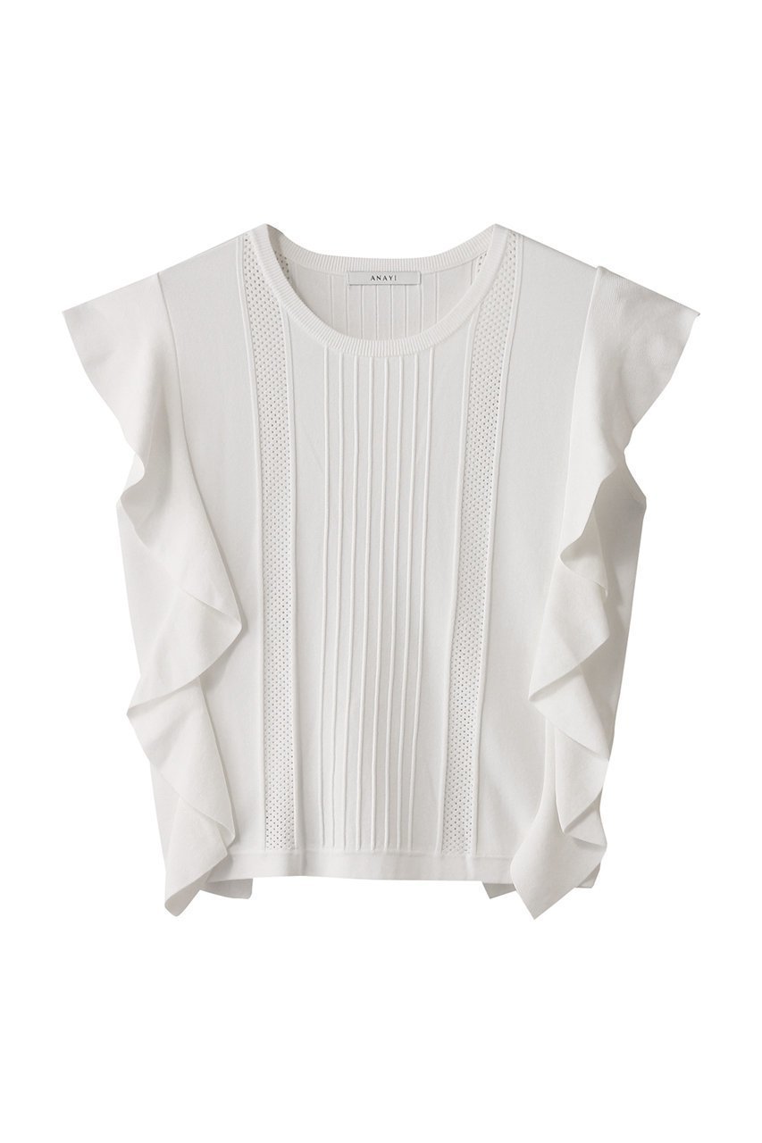 【アナイ/ANAYI】のビラテラールラッフルプルオーバー 人気、トレンドファッション・服の通販 founy(ファニー) 　ファッション　Fashion　レディースファッション　Fashion for Women　トップス・カットソー　Cut & Sew Tops　ニット　Knit Tops & Sweaters　カジュアルプルオーバー・ニットトップス　Pullovers & Knit Tops / Casual Pullovers　2025年　2025　2025-2026秋冬・A/W　Autumn/Winter 2025–26 AW25–26　なめらか　Smooth, Silky Texture　インナー　Innerwear　ジャケット　Jacket, Outerwear　フェミニン　Feminine, Girly　ラッフル　Ruffle, Frill　A/W・秋冬　Autumn/Winter　 other-1|ID: prp329100004621276 ipo3291000000033155789