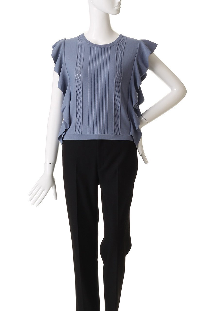 【アナイ/ANAYI】のビラテラールラッフルプルオーバー 人気、トレンドファッション・服の通販 founy(ファニー) 　ファッション　Fashion　レディースファッション　Fashion for Women　トップス・カットソー　Cut & Sew Tops　ニット　Knit Tops & Sweaters　カジュアルプルオーバー・ニットトップス　Pullovers & Knit Tops / Casual Pullovers　2025年　2025　2025-2026秋冬・A/W　Autumn/Winter 2025–26 AW25–26　なめらか　Smooth, Silky Texture　インナー　Innerwear　ジャケット　Jacket, Outerwear　フェミニン　Feminine, Girly　ラッフル　Ruffle, Frill　A/W・秋冬　Autumn/Winter　other-2|ID: prp329100004621276 ipo3291000000033155796