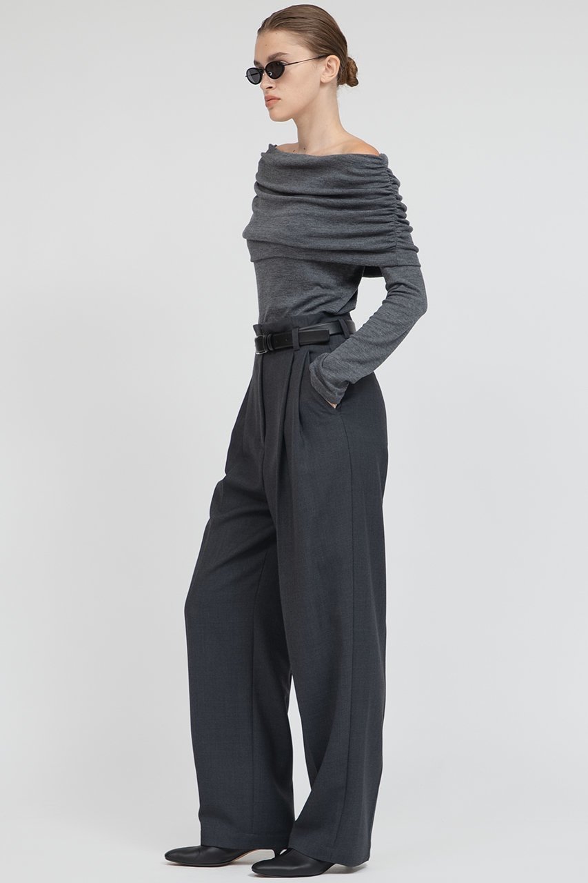 【イロット/IIROT】のウール ブレンド タック パンツ 人気、トレンドファッション・服の通販 founy(ファニー) 　ファッション　Fashion　レディースファッション　Fashion for Women　パンツ　Pants & Trousers　バランス　Balance, Style Balance　エレガント 上品　Elegant　今季　This Season, Current Season　定番　Standard, Basic Item　other-6|ID: prp329100004621300 ipo3291000000035598284