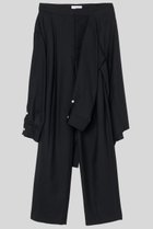 【イロット/IIROT】のWool Biera ドッキング パンツ 人気、トレンドファッション・服の通販 founy(ファニー) ファッション Fashion レディースファッション Fashion for Women パンツ Pants & Trousers なめらか Smooth, Silky Texture シルク Silk, 100% Silk スラックス Slacks, Dress Pants ドッキング Docking, Mixed Material ボトム Bottoms, Lower Wear thumbnail ブラック|ID: prp329100004621302 ipo3291000000035375645