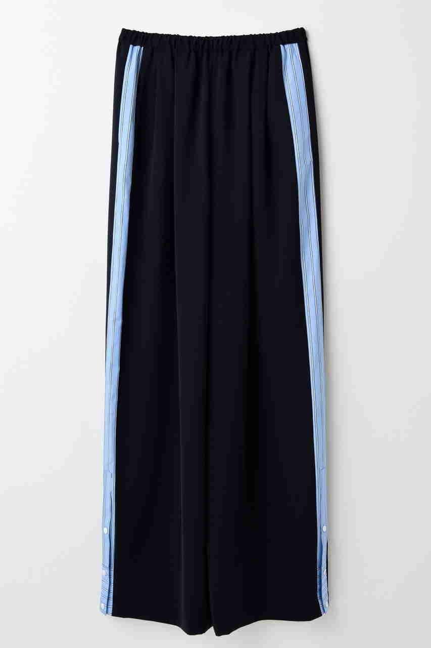 【エンフォルド/ENFOLD】の【8/1 12:00販売開始】SHIRT-LAYERED WIDE-PANTS/パンツ インテリア・キッズ・メンズ・レディースファッション・服の通販 founy(ファニー) 　ファッション　Fashion　レディースファッション　Fashion for Women　パンツ　Pants & Trousers　スリット　Slit, Slit Detail　ソックス　Socks, Hosiery　ドッキング　Docking, Mixed Material　新作・新入荷　New Arrivals / New In　ダークネイビー|ID: prp329100004621308 ipo3291000000033156009