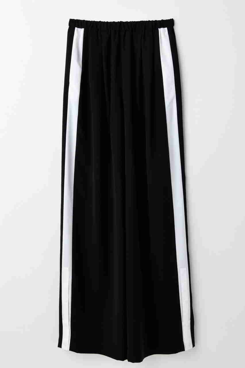 【エンフォルド/ENFOLD】のSHIRT-LAYERED WIDE-PANTS/パンツ インテリア・キッズ・メンズ・レディースファッション・服の通販 founy(ファニー) 　ファッション　Fashion　レディースファッション　Fashion for Women　パンツ　Pants & Trousers　スリット　Slit, Slit Detail　ソックス　Socks, Hosiery　ドッキング　Docking, Mixed Material　ブラック|ID: prp329100004621308 ipo3291000000035651157