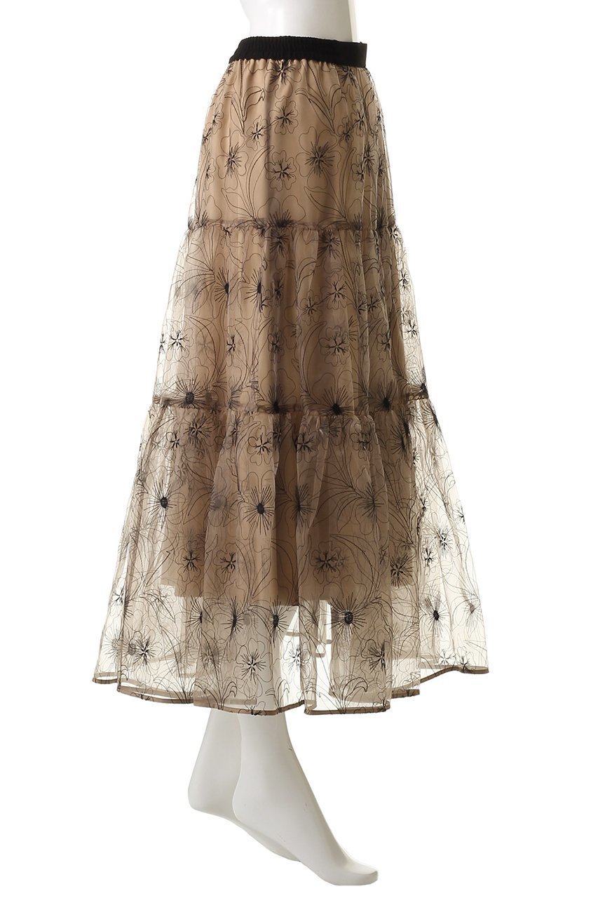 【アルアバイル/allureville】の【Loulou Willoughby】オーガンジーフラワー刺繍スカート 人気、トレンドファッション・服の通販 founy(ファニー) 　ファッション　Fashion　レディースファッション　Fashion for Women　スカート　Skirts　2025年　2025　2025-2026秋冬・A/W　Autumn/Winter 2025–26 AW25–26　オーガンジー　Organza Fabric　フラワー　Flower, Floral　A/W・秋冬　Autumn/Winter　other-3|ID: prp329100004621327 ipo3291000000033156140