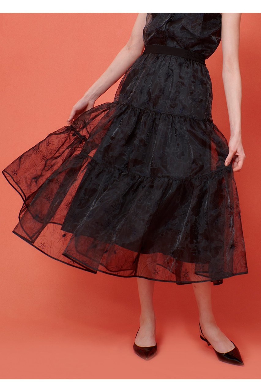 【アルアバイル/allureville】の【Loulou Willoughby】オーガンジーフラワー刺繍スカート 人気、トレンドファッション・服の通販 founy(ファニー) 　ファッション　Fashion　レディースファッション　Fashion for Women　スカート　Skirts　2025年　2025　2025-2026秋冬・A/W　Autumn/Winter 2025–26 AW25–26　オーガンジー　Organza Fabric　フラワー　Flower, Floral　A/W・秋冬　Autumn/Winter　other-6|ID: prp329100004621327 ipo3291000000033156146