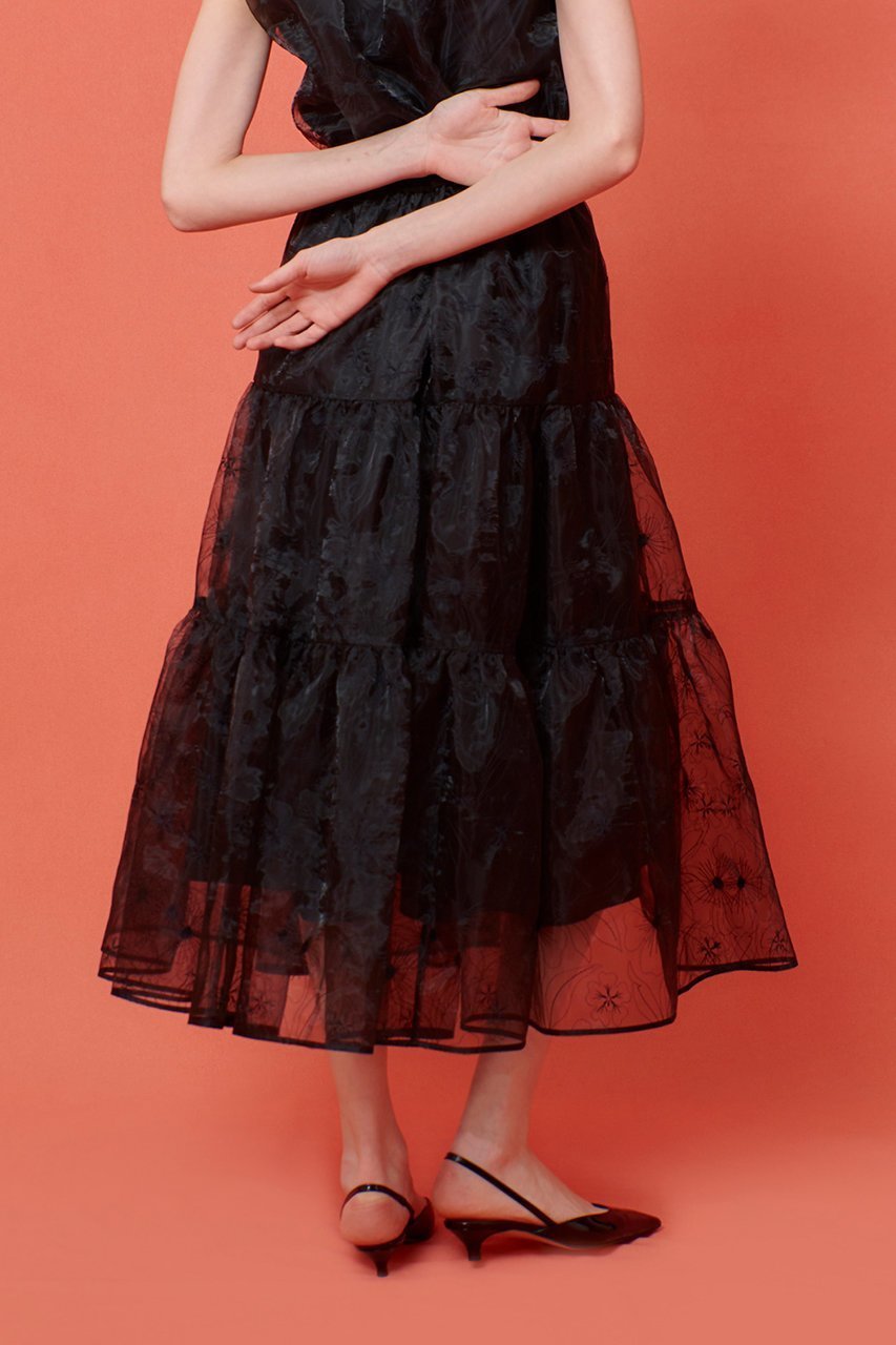 【アルアバイル/allureville】の【Loulou Willoughby】オーガンジーフラワー刺繍スカート 人気、トレンドファッション・服の通販 founy(ファニー) 　ファッション　Fashion　レディースファッション　Fashion for Women　スカート　Skirts　2025年　2025　2025-2026秋冬・A/W　Autumn/Winter 2025–26 AW25–26　オーガンジー　Organza Fabric　フラワー　Flower, Floral　A/W・秋冬　Autumn/Winter　other-7|ID: prp329100004621327 ipo3291000000033156147