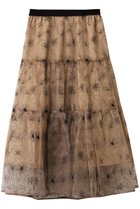 【アルアバイル/allureville】の【Loulou Willoughby】オーガンジーフラワー刺繍スカート ベージュ|ID: prp329100004621327 ipo3291000000036063389