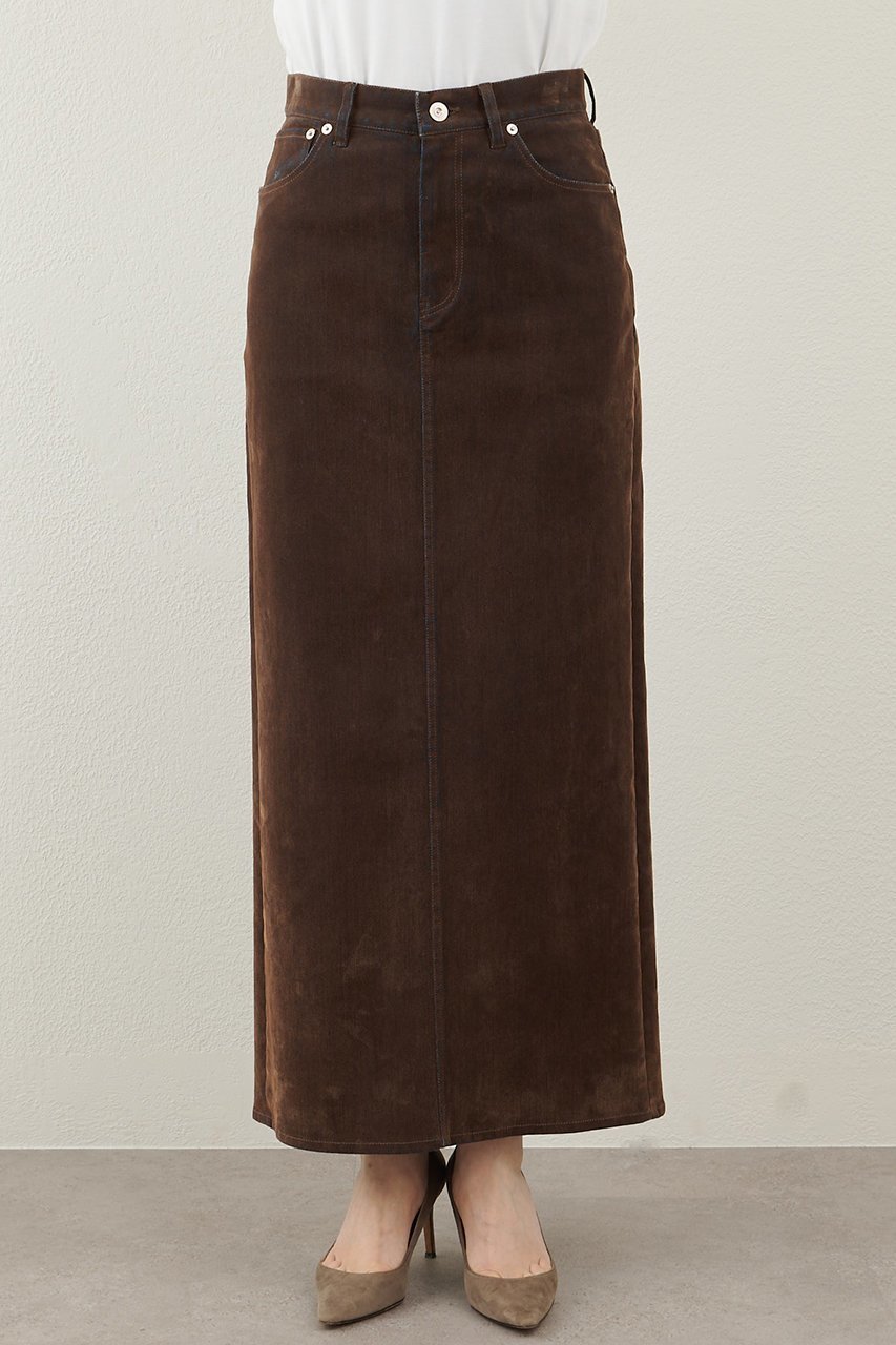 【ウィムガゼット/Whim Gazette】のデニムフロッキースリットスカート 人気、トレンドファッション・服の通販 founy(ファニー) 　ファッション　Fashion　レディースファッション　Fashion for Women　スカート　Skirts　ロングスカート　Long Skirts / Maxi & Midi Skirts　おすすめ　Recommended / Our Picks　クール　Cool, Chic　シンプル　Simple, Minimal　ストレッチ　Stretch, Stretchy Fabric　スリット　Slit, Slit Detail　セットアップ　Set-Up, Coordinated Outfit　デニム　Denim, Jeans Material　ビンテージ　Vintage, Retro Style　フロント　Front, Front Design　ロング　Long, Long-Length　ヴィンテージ　Vintage Style　秋　Autumn　other-6|ID: prp329100004621329 ipo3291000000035496258