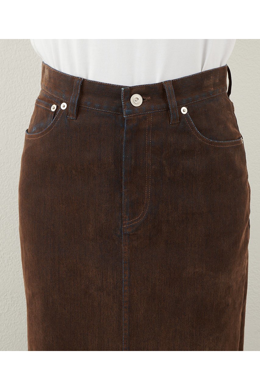 【ウィムガゼット/Whim Gazette】のデニムフロッキースリットスカート 人気、トレンドファッション・服の通販 founy(ファニー) 　ファッション　Fashion　レディースファッション　Fashion for Women　スカート　Skirts　ロングスカート　Long Skirts / Maxi & Midi Skirts　おすすめ　Recommended / Our Picks　クール　Cool, Chic　シンプル　Simple, Minimal　ストレッチ　Stretch, Stretchy Fabric　スリット　Slit, Slit Detail　セットアップ　Set-Up, Coordinated Outfit　デニム　Denim, Jeans Material　ビンテージ　Vintage, Retro Style　フロント　Front, Front Design　ロング　Long, Long-Length　ヴィンテージ　Vintage Style　秋　Autumn　other-7|ID: prp329100004621329 ipo3291000000035496260