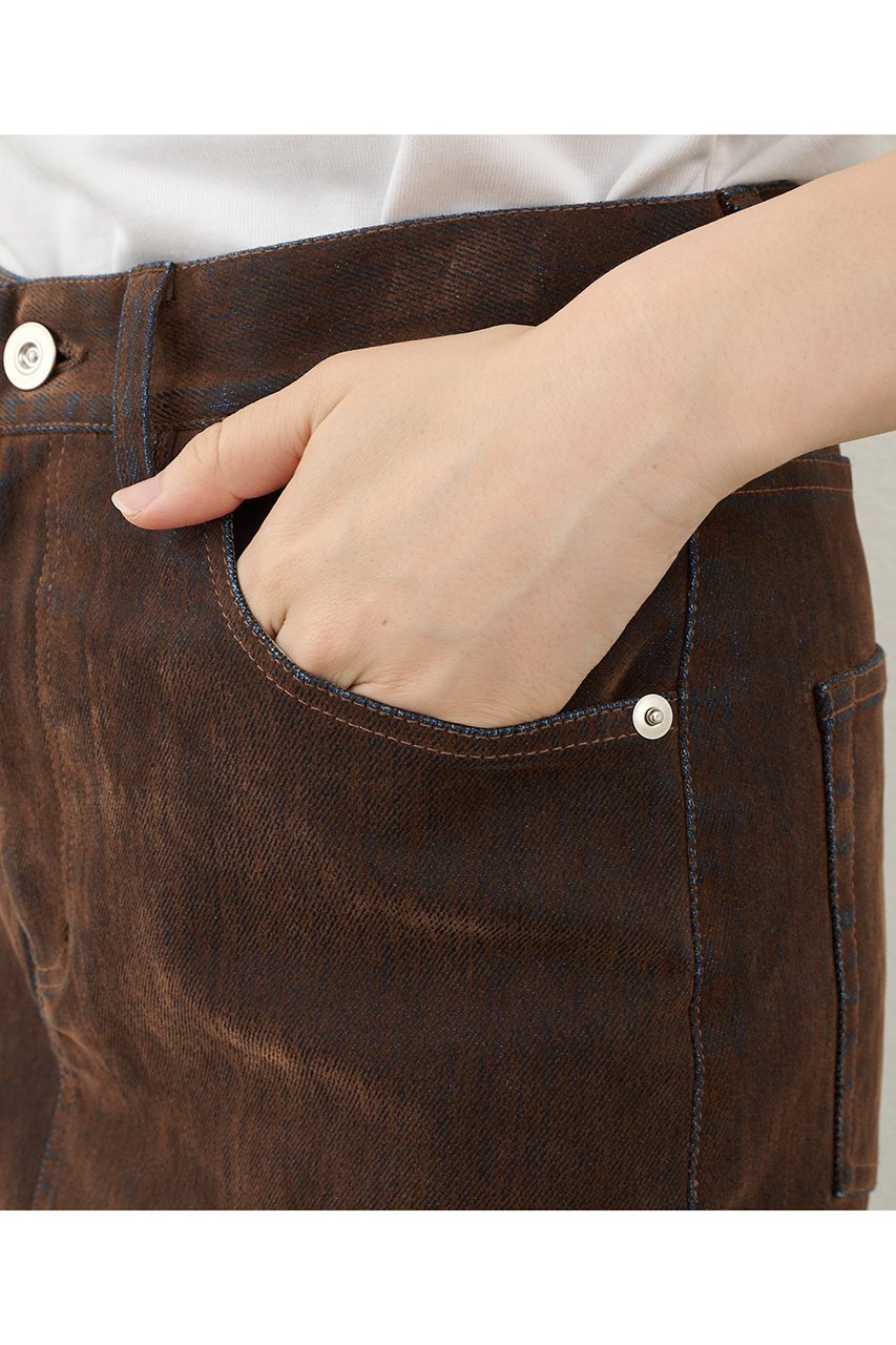 【ウィムガゼット/Whim Gazette】のデニムフロッキースリットスカート 人気、トレンドファッション・服の通販 founy(ファニー) 　ファッション　Fashion　レディースファッション　Fashion for Women　スカート　Skirts　ロングスカート　Long Skirts / Maxi & Midi Skirts　おすすめ　Recommended / Our Picks　クール　Cool, Chic　シンプル　Simple, Minimal　ストレッチ　Stretch, Stretchy Fabric　スリット　Slit, Slit Detail　セットアップ　Set-Up, Coordinated Outfit　デニム　Denim, Jeans Material　ビンテージ　Vintage, Retro Style　フロント　Front, Front Design　ロング　Long, Long-Length　ヴィンテージ　Vintage Style　秋　Autumn　other-8|ID: prp329100004621329 ipo3291000000035496262