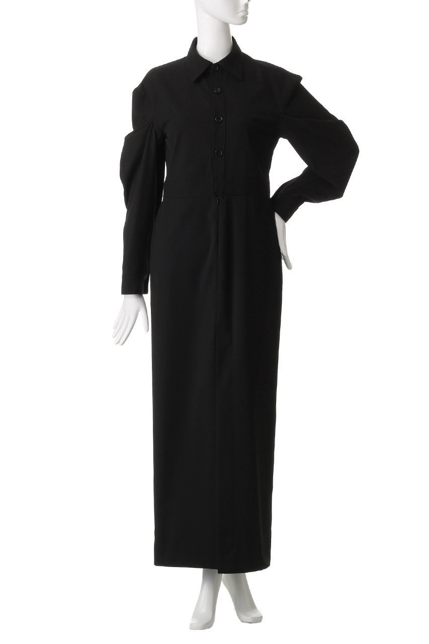 【イロット/IIROT】のタック スリーブ ドレス 人気、トレンドファッション・服の通販 founy(ファニー) 　ファッション　Fashion　レディースファッション　Fashion for Women　スカート　Skirts　ロングスカート　Long Skirts / Maxi & Midi Skirts　スリット　Slit, Slit Detail　スリーブ　Sleeve, Long Sleeve / Short Sleeve　ドレス　Dress, One-Piece　フロント　Front, Front Design　ロング　Long, Long-Length　other-2|ID: prp329100004621339 ipo3291000000033156198