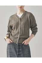 【カレンソロジー/Curensology】のウールリネンVネックニットカーディガン ベージュ|ID: prp329100004621387 ipo3291000000033156681