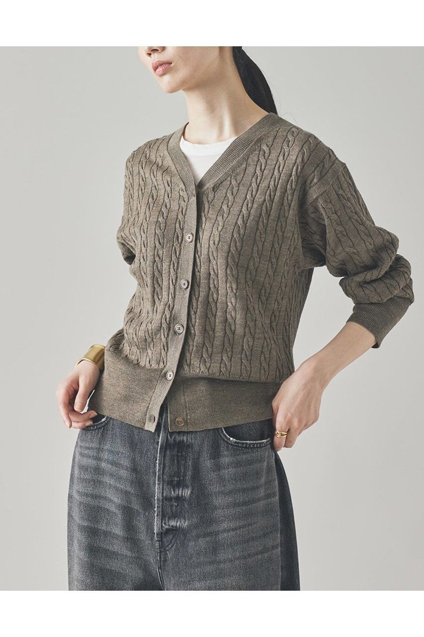 【カレンソロジー/Curensology】のウールリネンVネックニットカーディガン 人気、トレンドファッション・服の通販 founy(ファニー) 　ファッション　Fashion　レディースファッション　Fashion for Women　トップス・カットソー　Cut & Sew Tops　ニット　Knit Tops & Sweaters　カーディガン・羽織り　Layered Style Cardigans　Vネックトップス　V-Neck Tops / V-Cut Neckline Shirts　おすすめ　Recommended / Our Picks　カーディガン　Cardigan, Knitwear　リネン　Linen, Linen Fabric　新作・新入荷　New Arrivals / New In　other-3|ID: prp329100004621387 ipo3291000000033156683