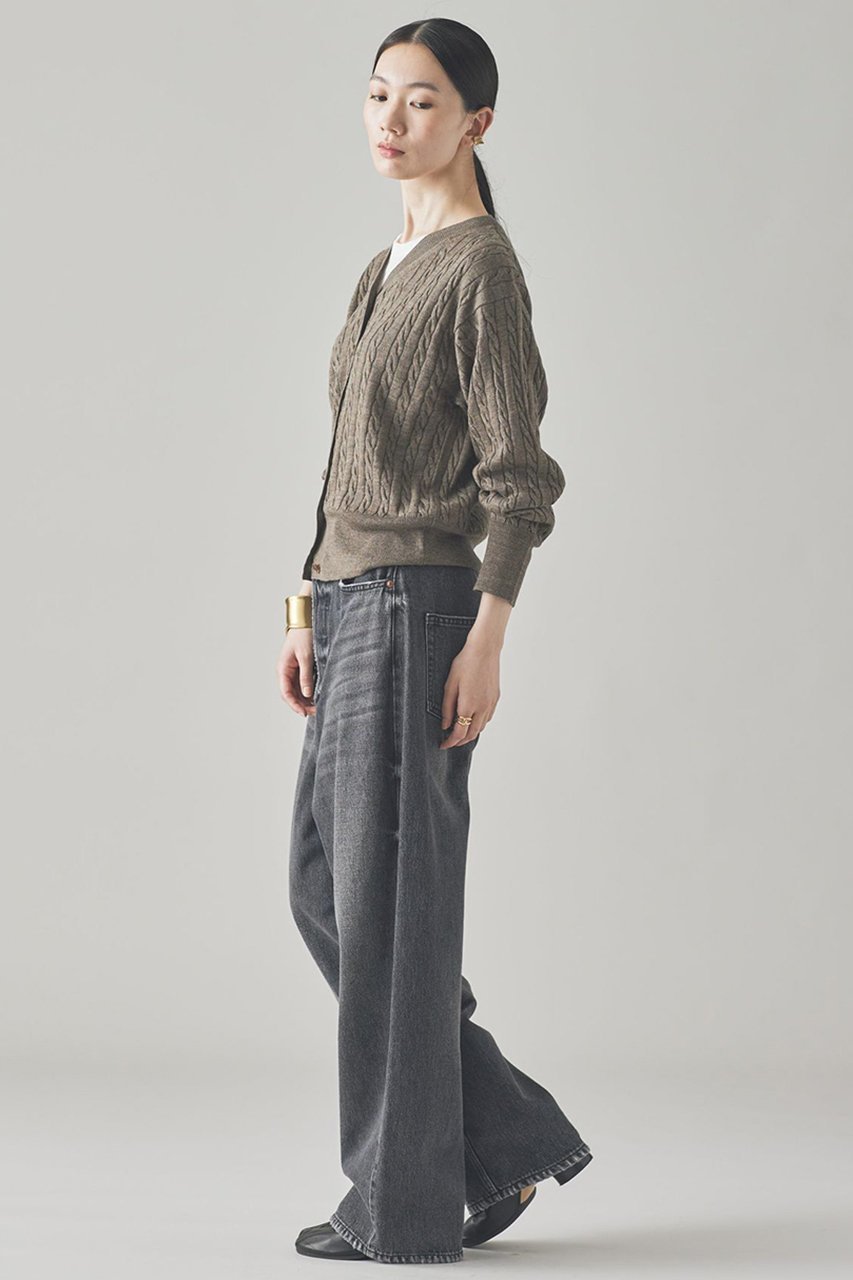 【カレンソロジー/Curensology】のウールリネンVネックニットカーディガン 人気、トレンドファッション・服の通販 founy(ファニー) 　ファッション　Fashion　レディースファッション　Fashion for Women　トップス・カットソー　Cut & Sew Tops　ニット　Knit Tops & Sweaters　カーディガン・羽織り　Layered Style Cardigans　Vネックトップス　V-Neck Tops / V-Cut Neckline Shirts　おすすめ　Recommended / Our Picks　カーディガン　Cardigan, Knitwear　リネン　Linen, Linen Fabric　新作・新入荷　New Arrivals / New In　other-7|ID: prp329100004621387 ipo3291000000033156687