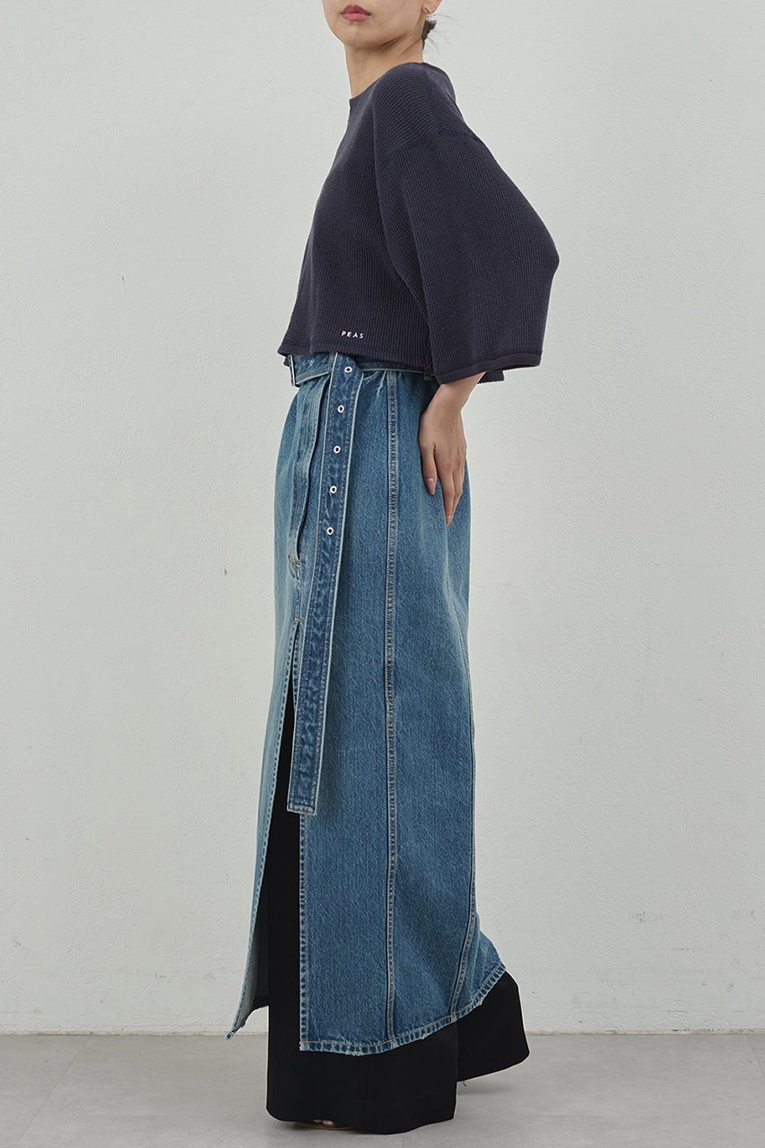 【ガリャルダガランテ/GALLARDAGALANTE】の【PEAS】サーマルクロップドTシャツ 人気、トレンドファッション・服の通販 founy(ファニー) 　ファッション　Fashion　レディースファッション　Fashion for Women　トップス・カットソー　Cut & Sew Tops　シャツ・ブラウス・オフィスカジュアル　Elegant Blouses & Button-Ups　ロングTシャツ・Tシャツ　Longline T-Shirts & Tees　カットソー・ベーシックTシャツ　Cut-and-Sewn Tops / Stretch Tees & Basics　2025年　2025　2025-2026秋冬・A/W　Autumn/Winter 2025–26 AW25–26　おすすめ　Recommended / Our Picks　クロップド　Cropped, Short Length　ショート　Short, Short Length　シルク　Silk, 100% Silk　スリーブ　Sleeve, Long Sleeve / Short Sleeve　モダン　Modern, Contemporary　ワッフル　Waffle, Waffle Knit　A/W・秋冬　Autumn/Winter　other-3|ID: prp329100004622106 ipo3291000000033169369