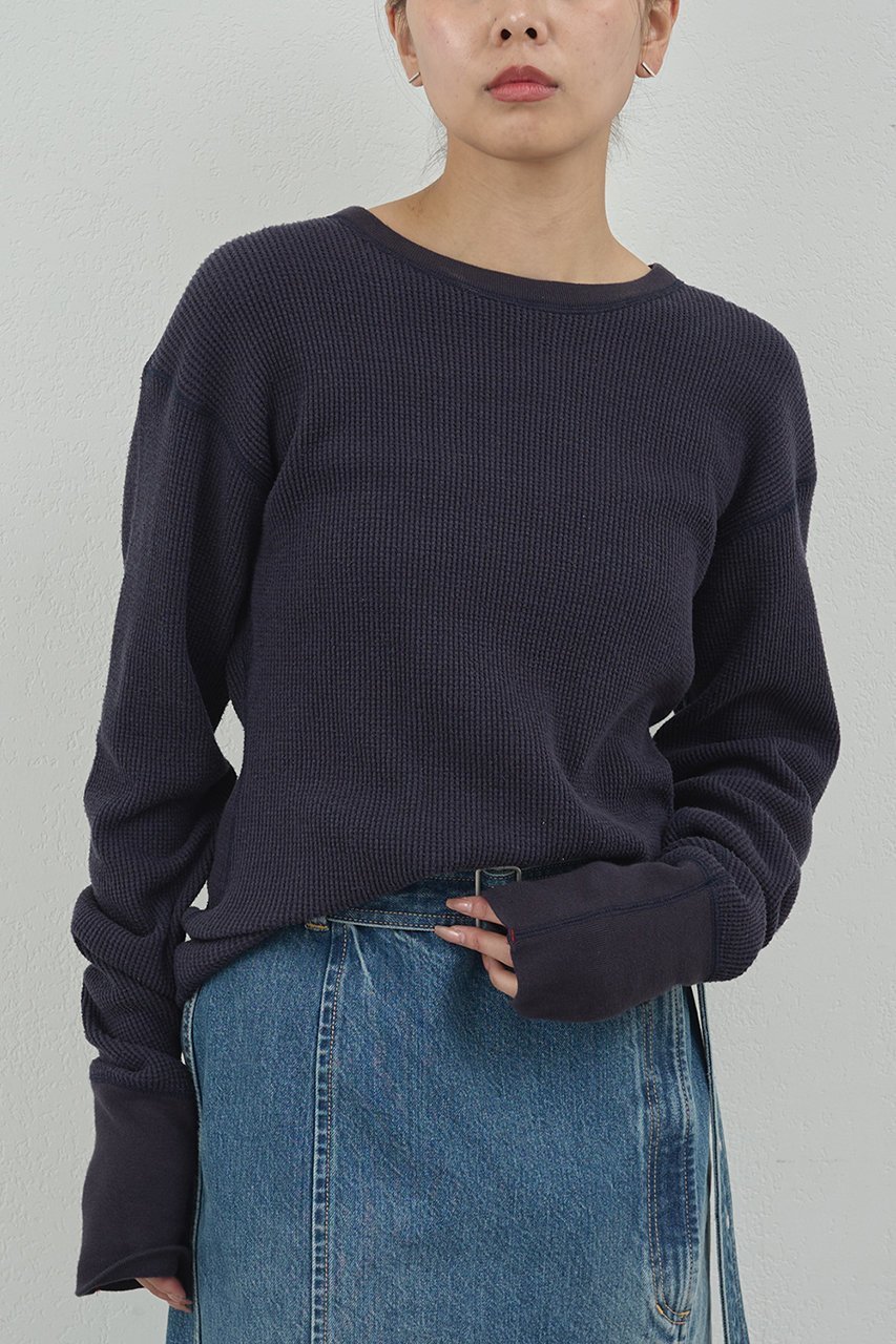 【ガリャルダガランテ/GALLARDAGALANTE】の【PEAS】サーマルロンT 人気、トレンドファッション・服の通販 founy(ファニー) 　ファッション　Fashion　レディースファッション　Fashion for Women　トップス・カットソー　Cut & Sew Tops　シャツ・ブラウス・オフィスカジュアル　Elegant Blouses & Button-Ups　ロングTシャツ・Tシャツ　Longline T-Shirts & Tees　カットソー・ベーシックTシャツ　Cut-and-Sewn Tops / Stretch Tees & Basics　2025年　2025　2025-2026秋冬・A/W　Autumn/Winter 2025–26 AW25–26　おすすめ　Recommended / Our Picks　サテン　Satin, Glossy Fabric　シェイプ　Shape, Slim Fit　シルク　Silk, 100% Silk　スリーブ　Sleeve, Long Sleeve / Short Sleeve　デニム　Denim, Jeans Material　ロング　Long, Long-Length　ワッフル　Waffle, Waffle Knit　A/W・秋冬　Autumn/Winter　other-5|ID: prp329100004622107 ipo3291000000033169380