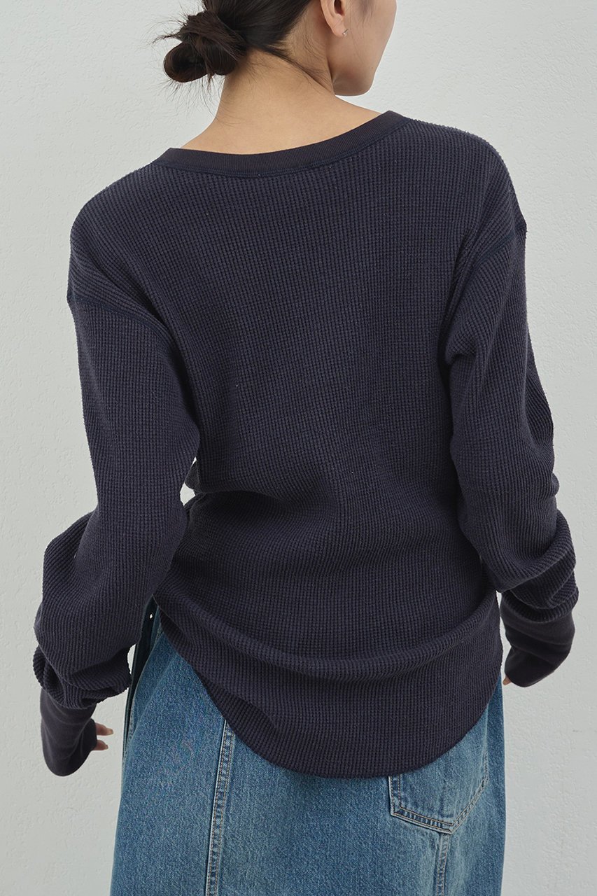 【ガリャルダガランテ/GALLARDAGALANTE】の【PEAS】サーマルロンT 人気、トレンドファッション・服の通販 founy(ファニー) 　ファッション　Fashion　レディースファッション　Fashion for Women　トップス・カットソー　Cut & Sew Tops　シャツ・ブラウス・オフィスカジュアル　Elegant Blouses & Button-Ups　ロングTシャツ・Tシャツ　Longline T-Shirts & Tees　カットソー・ベーシックTシャツ　Cut-and-Sewn Tops / Stretch Tees & Basics　2025年　2025　2025-2026秋冬・A/W　Autumn/Winter 2025–26 AW25–26　おすすめ　Recommended / Our Picks　サテン　Satin, Glossy Fabric　シェイプ　Shape, Slim Fit　シルク　Silk, 100% Silk　スリーブ　Sleeve, Long Sleeve / Short Sleeve　デニム　Denim, Jeans Material　ロング　Long, Long-Length　ワッフル　Waffle, Waffle Knit　A/W・秋冬　Autumn/Winter　other-7|ID: prp329100004622107 ipo3291000000033169382