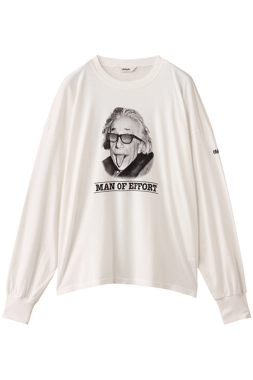 【オブラダ/Oblada】のアンクル ロング Tシャツ インテリア・キッズ・メンズ・レディースファッション・服の通販 founy(ファニー) 　ファッション　Fashion　レディースファッション　Fashion for Women　トップス・カットソー　Cut & Sew Tops　シャツ・ブラウス・オフィスカジュアル　Elegant Blouses & Button-Ups　ロングTシャツ・Tシャツ　Longline T-Shirts & Tees　カットソー・ベーシックTシャツ　Cut-and-Sewn Tops / Stretch Tees & Basics　2025年　2025　2025-2026秋冬・A/W　Autumn/Winter 2025–26 AW25–26　アンクル　Ankle-Length Design　スリーブ　Sleeve, Long Sleeve / Short Sleeve　プリント　Print, Printed Pattern　ロング　Long, Long-Length　A/W・秋冬　Autumn/Winter　ホワイト|ID: prp329100004622109 ipo3291000000033169393