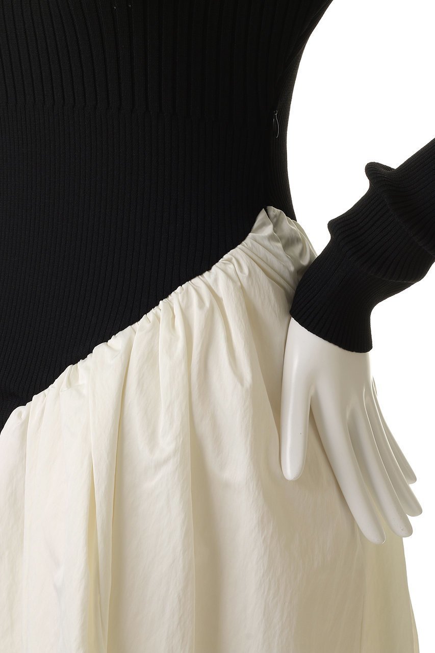 【プランク プロジェクト/PRANK PROJECT】のニットコンビロングドレス / Knit Combination Long Dress 人気、トレンドファッション・服の通販 founy(ファニー) 　ファッション　Fashion　レディースファッション　Fashion for Women　ワンピース　Dresses　フォーマル・パーティードレス・結婚式用ドレス　Elegant & Casual Dresses　チュニック　Tunic Tops & Dresses　コンビ　Combo, Combination Style　タフタ　Taffeta, Structured Fabric　チュニック　Tunic, Long Top　ドレス　Dress, One-Piece　フィット　Fit, Slim Fit　フォルム　Silhouette, Form　ロング　Long, Long-Length　other-5|ID: prp329100004622114 ipo3291000000035865109