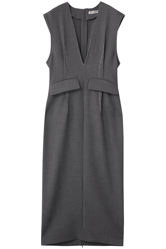 【プランク プロジェクト/PRANK PROJECT】のハンドステッチディープVドレス / Hand-stitched Deep V-neck Dress インテリア・キッズ・メンズ・レディースファッション・服の通販 founy(ファニー) https://founy.com/ ファッション Fashion レディースファッション Fashion for Women ワンピース Dresses フォーマル・パーティードレス・結婚式用ドレス Elegant & Casual Dresses チュニック Tunic Tops & Dresses スリット Slit, Slit Detail ダブル Double, Double-Breasted チュニック Tunic, Long Top ドレス Dress, One-Piece ハンド Hand, Handmade ポケット Pocket, Pocket Detail ロング Long, Long-Length |ID: prp329100004622117 ipo3291000000036131765