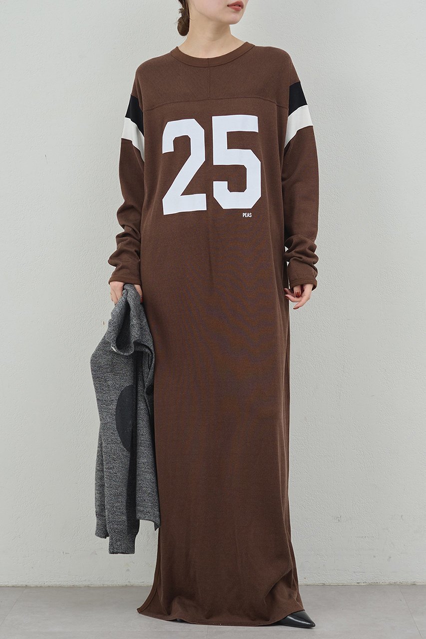 【ガリャルダガランテ/GALLARDAGALANTE】の【PEAS】フットボールワンピース 人気、トレンドファッション・服の通販 founy(ファニー) 　ファッション　Fashion　レディースファッション　Fashion for Women　ワンピース　Dresses　チュニック　Tunic Tops & Dresses　2025年　2025　2025-2026秋冬・A/W　Autumn/Winter 2025–26 AW25–26　チュニック　Tunic, Long Top　デニム　Denim, Jeans Material　プリント　Print, Printed Pattern　モダン　Modern, Contemporary　リラックス　Relax, Relaxed Fit　ロング　Long, Long-Length　ヴィンテージ　Vintage Style　A/W・秋冬　Autumn/Winter　other-5|ID: prp329100004622119 ipo3291000000033169480