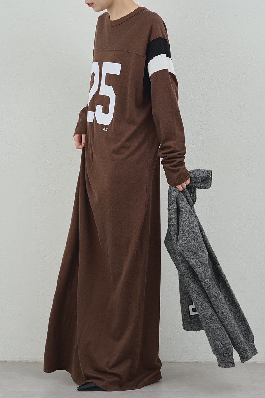 【ガリャルダガランテ/GALLARDAGALANTE】の【PEAS】フットボールワンピース 人気、トレンドファッション・服の通販 founy(ファニー) 　ファッション　Fashion　レディースファッション　Fashion for Women　ワンピース　Dresses　チュニック　Tunic Tops & Dresses　チュニック　Tunic, Long Top　デニム　Denim, Jeans Material　プリント　Print, Printed Pattern　モダン　Modern, Contemporary　リラックス　Relax, Relaxed Fit　ロング　Long, Long-Length　ヴィンテージ　Vintage Style　other-6|ID: prp329100004622119 ipo3291000000036038311