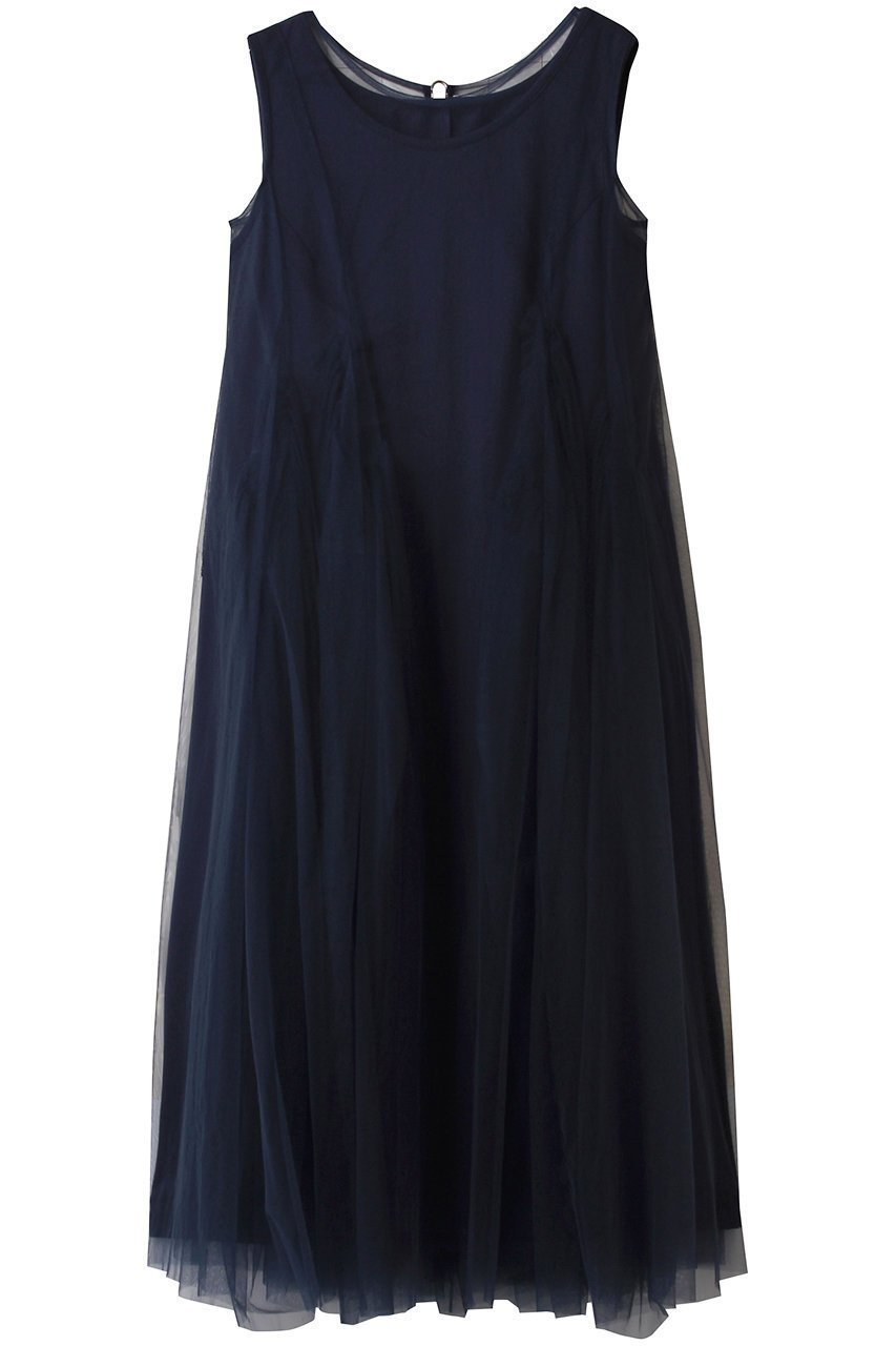 【チカ キサダ/CHIKA KISADA】のリバーシブル チュール ワンピース インテリア・キッズ・メンズ・レディースファッション・服の通販 founy(ファニー) 　ファッション　Fashion　レディースファッション　Fashion for Women　ワンピース　Dresses　チュニック　Tunic Tops & Dresses　ジュエリー　Jewelry, Accessories　チュニック　Tunic, Long Top　チュール　Tulip, Tulip Motif　リバーシブル　Reversible, Two-Sided　ロング　Long, Long-Length　ネイビー|ID: prp329100004622121 ipo3291000000036131776