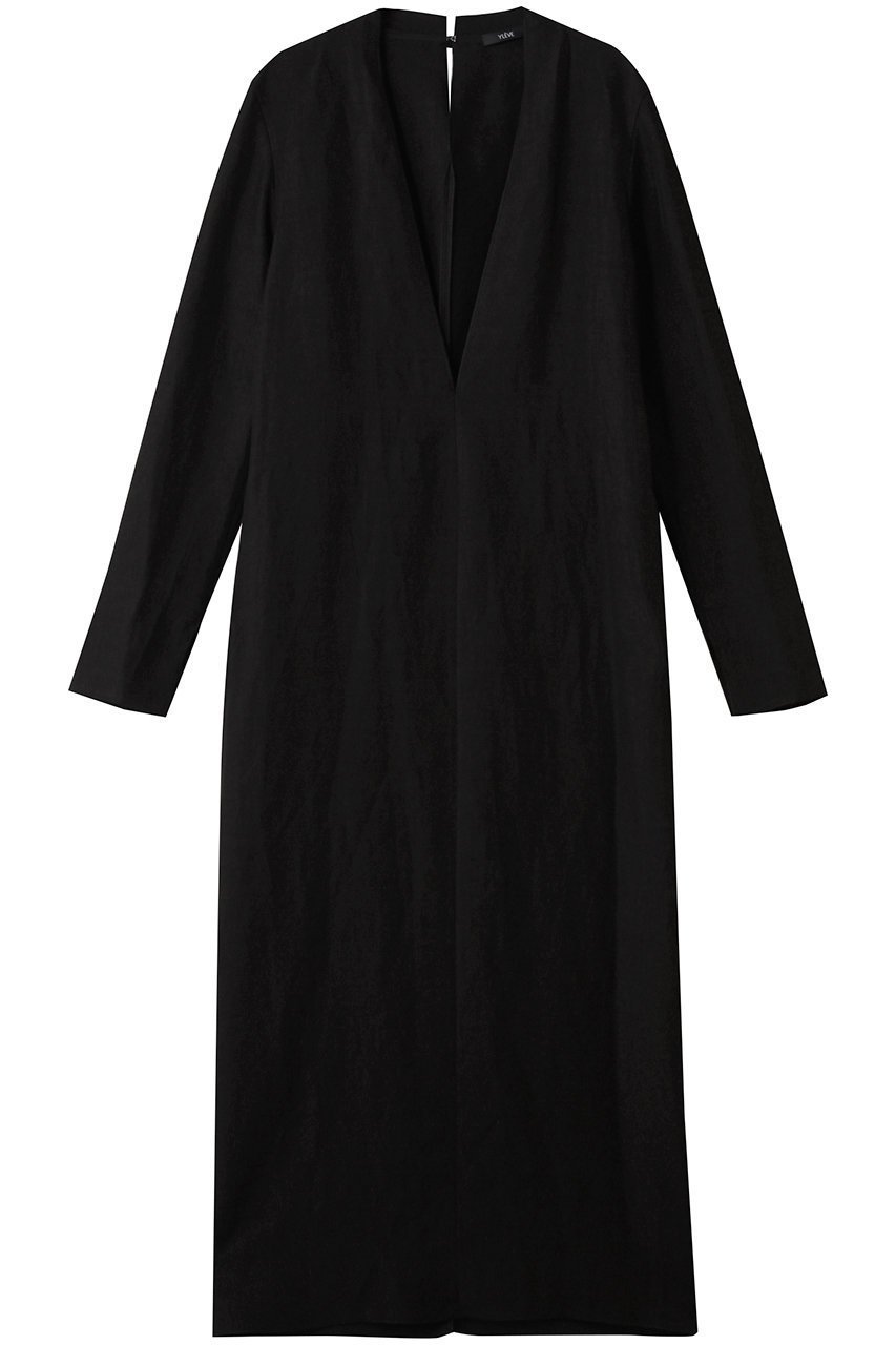 【イレーヴ/YLEVE】のテンセル リネン V ネック ワンピース 人気、トレンドファッション・服の通販 founy(ファニー) 　ファッション　Fashion　レディースファッション　Fashion for Women　ワンピース　Dresses　チュニック　Tunic Tops & Dresses　2025年　2025　2025-2026秋冬・A/W　Autumn/Winter 2025–26 AW25–26　ストレート　Straight, Straight Cut　タンブラー　Tumbler, Travel Mug　チュニック　Tunic, Long Top　ドレス　Dress, One-Piece　ポケット　Pocket, Pocket Detail　ラップ　Wrap, Wrap Design　リネン　Linen, Linen Fabric　ロング　Long, Long-Length　A/W・秋冬　Autumn/Winter　 other-1|ID: prp329100004622122 ipo3291000000033169508