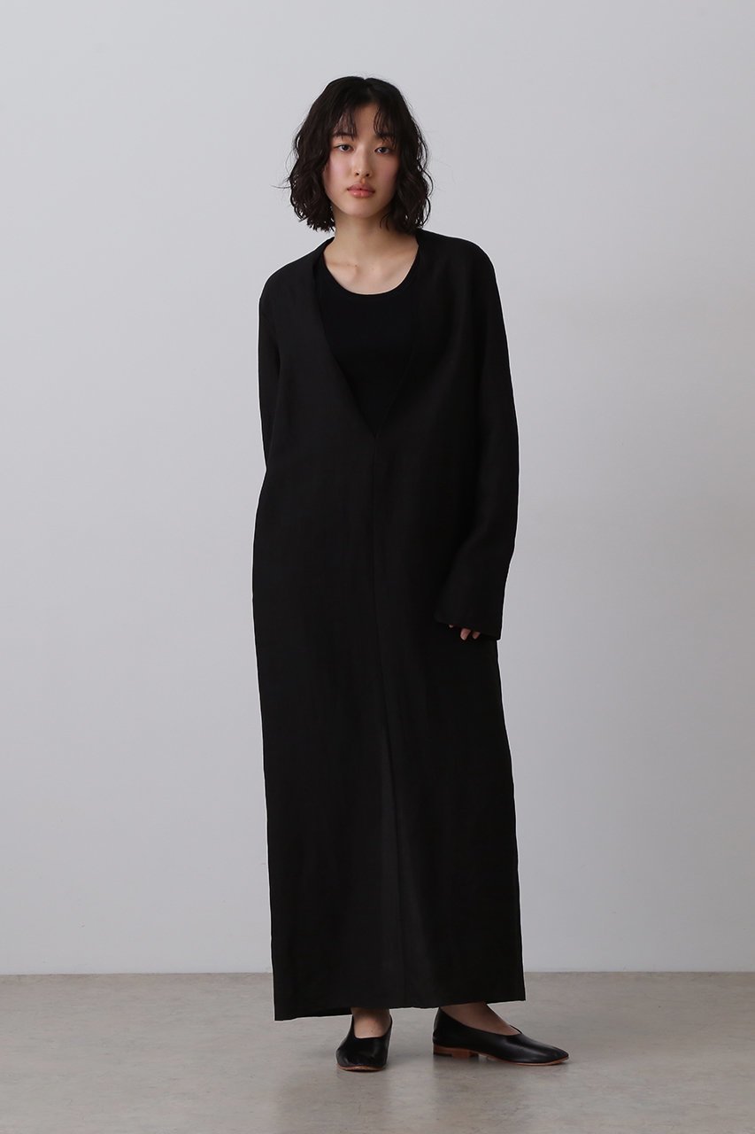 【イレーヴ/YLEVE】のテンセル リネン V ネック ワンピース 人気、トレンドファッション・服の通販 founy(ファニー) 　ファッション　Fashion　レディースファッション　Fashion for Women　ワンピース　Dresses　チュニック　Tunic Tops & Dresses　ストレート　Straight, Straight Cut　タンブラー　Tumbler, Travel Mug　チュニック　Tunic, Long Top　ドレス　Dress, One-Piece　ポケット　Pocket, Pocket Detail　ラップ　Wrap, Wrap Design　リネン　Linen, Linen Fabric　ロング　Long, Long-Length　other-8|ID: prp329100004622122 ipo3291000000033342652