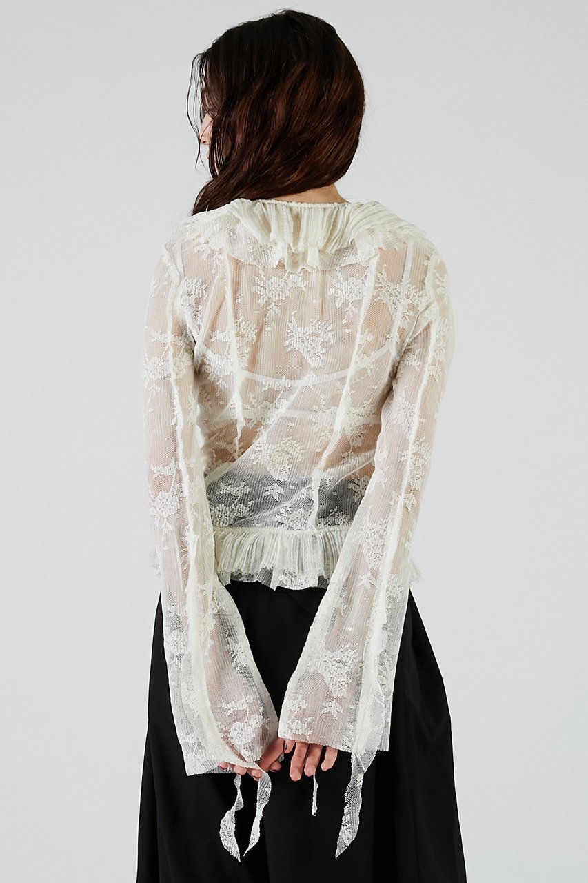 【プランク プロジェクト/PRANK PROJECT】のレースラッフルブラウス / Lace Ruffled Blouse 人気、トレンドファッション・服の通販 founy(ファニー) 　ファッション　Fashion　レディースファッション　Fashion for Women　トップス・カットソー　Cut & Sew Tops　シャツ・ブラウス・オフィスカジュアル　Elegant Blouses & Button-Ups　2025年　2025　2025-2026秋冬・A/W　Autumn/Winter 2025–26 AW25–26　おすすめ　Recommended / Our Picks　インナー　Innerwear　ジャケット　Jacket, Outerwear　スラックス　Slacks, Dress Pants　スリーブ　Sleeve, Long Sleeve / Short Sleeve　デニム　Denim, Jeans Material　フリル　Frill, Ruffle　プリーツ　Pleats, Pleated　ランダム　Random, Irregular　レース　Lace, Lace Fabric　ロング　Long, Long-Length　A/W・秋冬　Autumn/Winter　羽織　Haori, Light Jacket　other-5|ID: prp329100004622124 ipo3291000000033169543