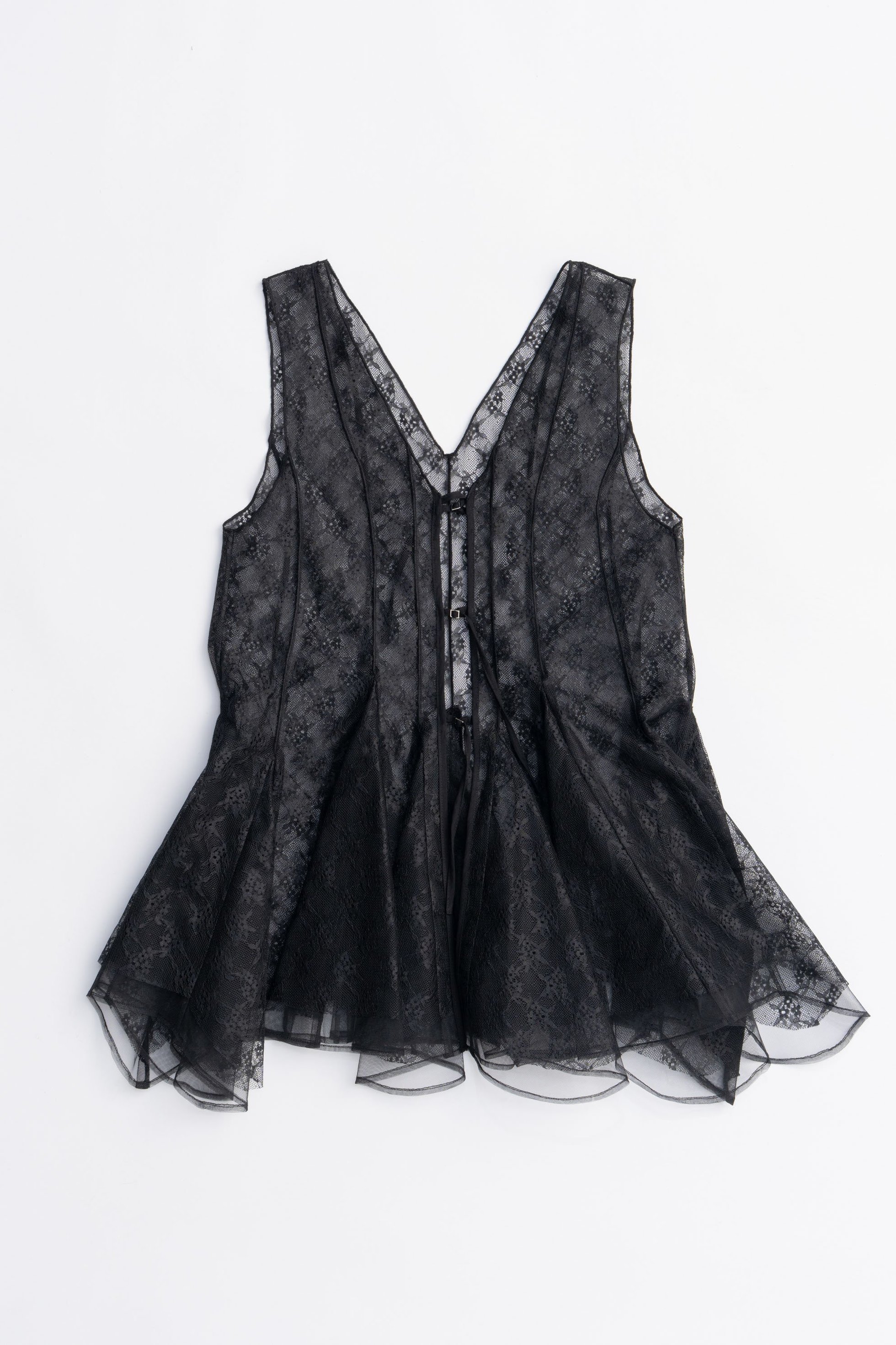 【プランク プロジェクト/PRANK PROJECT】のランダムヘムレーストップ / Random Hem Lace Top 人気、トレンドファッション・服の通販 founy(ファニー) 　ファッション　Fashion　レディースファッション　Fashion for Women　トップス・カットソー　Cut & Sew Tops　シャツ・ブラウス・オフィスカジュアル　Elegant Blouses & Button-Ups　スリーブ　Sleeve, Long Sleeve / Short Sleeve　チュール　Tulip, Tulip Motif　ノースリーブ　Sleeveless, No-Sleeve　ヘムライン　Hemline, Bottom Cut　レース　Lace, Lace Fabric　ロング　Long, Long-Length　 other-1|ID: prp329100004622128 ipo3291000000033169594