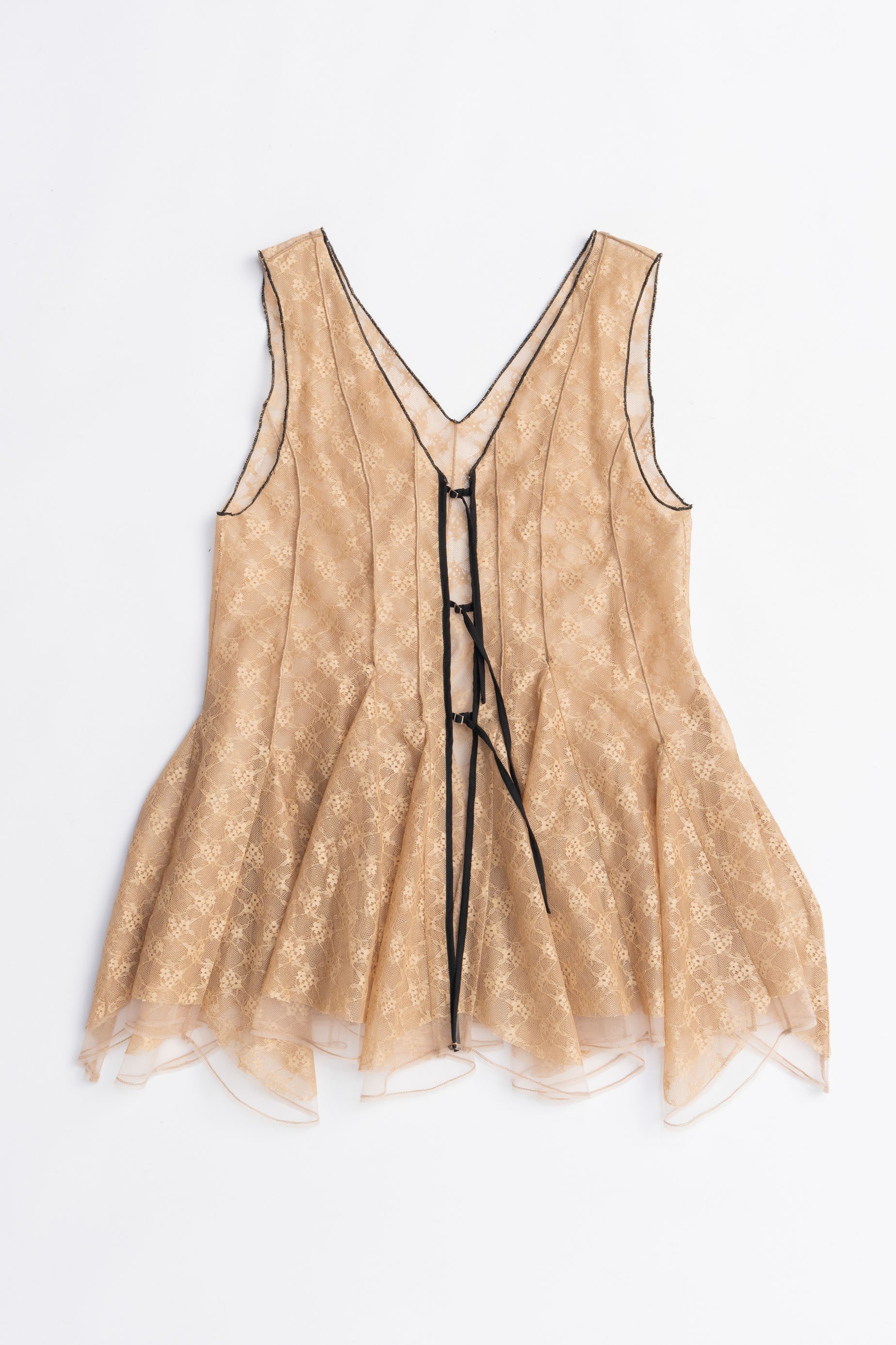 【プランク プロジェクト/PRANK PROJECT】のランダムヘムレーストップ / Random Hem Lace Top インテリア・キッズ・メンズ・レディースファッション・服の通販 founy(ファニー) 　ファッション　Fashion　レディースファッション　Fashion for Women　トップス・カットソー　Cut & Sew Tops　シャツ・ブラウス・オフィスカジュアル　Elegant Blouses & Button-Ups　スリーブ　Sleeve, Long Sleeve / Short Sleeve　チュール　Tulip, Tulip Motif　ノースリーブ　Sleeveless, No-Sleeve　ヘムライン　Hemline, Bottom Cut　レース　Lace, Lace Fabric　ロング　Long, Long-Length　BGE(ベージュ)|ID: prp329100004622128 ipo3291000000033260684