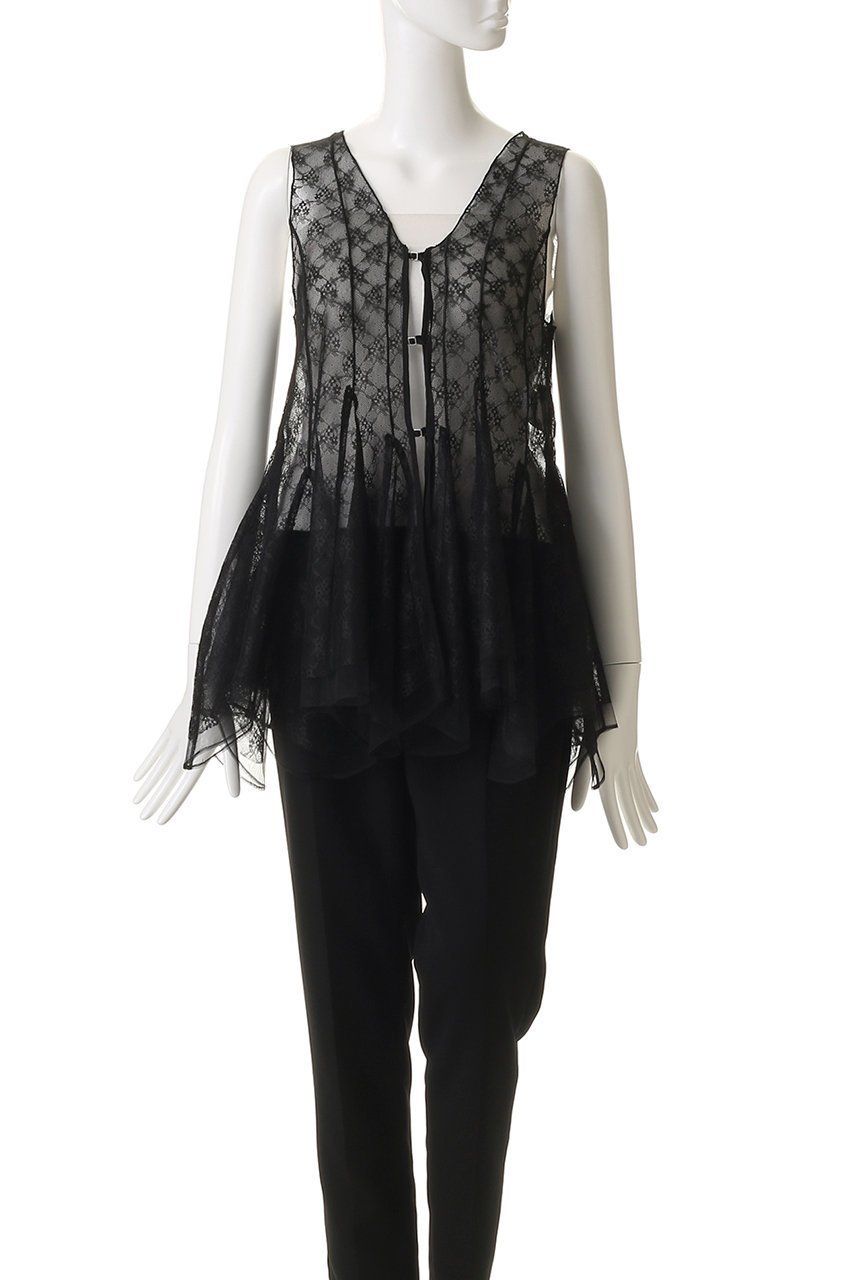 【プランク プロジェクト/PRANK PROJECT】のランダムヘムレーストップ / Random Hem Lace Top 人気、トレンドファッション・服の通販 founy(ファニー) 　ファッション　Fashion　レディースファッション　Fashion for Women　トップス・カットソー　Cut & Sew Tops　シャツ・ブラウス・オフィスカジュアル　Elegant Blouses & Button-Ups　スリーブ　Sleeve, Long Sleeve / Short Sleeve　チュール　Tulip, Tulip Motif　ノースリーブ　Sleeveless, No-Sleeve　ヘムライン　Hemline, Bottom Cut　レース　Lace, Lace Fabric　ロング　Long, Long-Length　other-4|ID: prp329100004622128 ipo3291000000033408339
