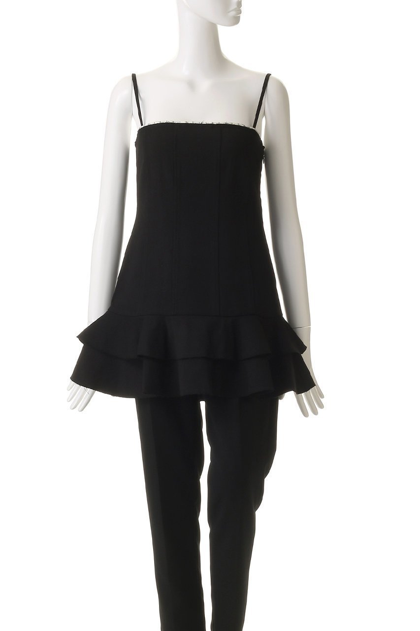 【プランク プロジェクト/PRANK PROJECT】のウーステッドフリルチュニック / Waste Frill Tunic 人気、トレンドファッション・服の通販 founy(ファニー) 　ファッション　Fashion　レディースファッション　Fashion for Women　トップス・カットソー　Cut & Sew Tops　シャツ・ブラウス・オフィスカジュアル　Elegant Blouses & Button-Ups　おすすめ　Recommended / Our Picks　インナー　Innerwear　カッティング　Cutting Detail　スリーブ　Sleeve, Long Sleeve / Short Sleeve　フィット　Fit, Slim Fit　フリル　Frill, Ruffle　ロング　Long, Long-Length　other-2|ID: prp329100004622129 ipo3291000000033576717