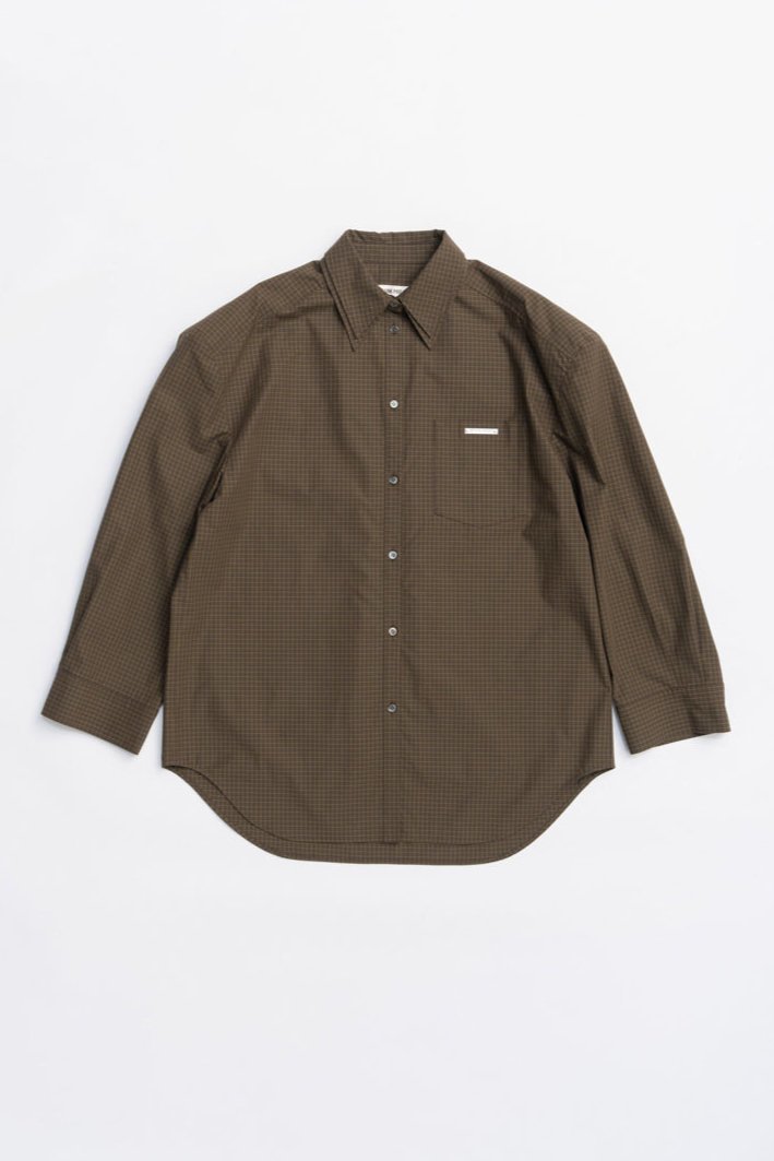 【プランク プロジェクト/PRANK PROJECT】のダブルカラーパワショルオーバーシャツ / Double Collar Power Shirt Over Shirt インテリア・キッズ・メンズ・レディースファッション・服の通販 founy(ファニー) ファッション Fashion レディースファッション Fashion for Women トップス・カットソー Cut & Sew Tops シャツ・ブラウス・オフィスカジュアル Elegant Blouses & Button-Ups おすすめ Recommended / Our Picks グログラン Grosgrain, Grosgrain Ribbon スリーブ Sleeve, Long Sleeve / Short Sleeve ダブル Double, Double-Breasted チェック Check, Plaid, Tartan ロング Long, Long-Length KHK(カーキ)|ID: prp329100004622131 ipo3291000000033169640