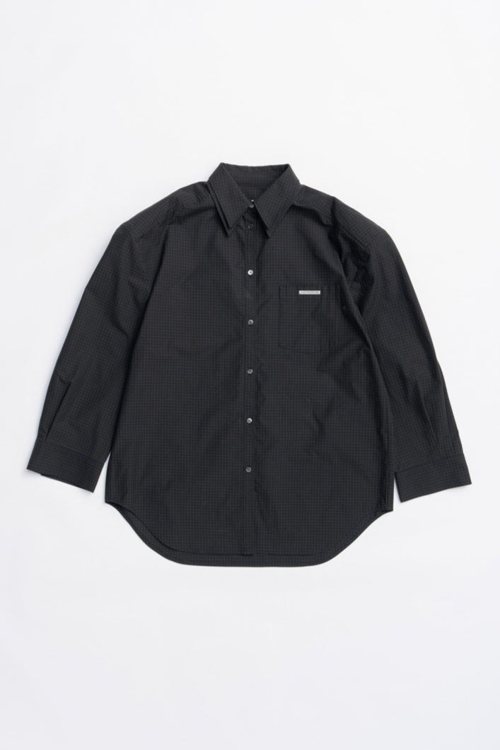 【プランク プロジェクト/PRANK PROJECT】のダブルカラーパワショルオーバーシャツ / Double Collar Power Shirt Over Shirt インテリア・キッズ・メンズ・レディースファッション・服の通販 founy(ファニー) ファッション Fashion レディースファッション Fashion for Women トップス・カットソー Cut & Sew Tops シャツ・ブラウス・オフィスカジュアル Elegant Blouses & Button-Ups おすすめ Recommended / Our Picks グログラン Grosgrain, Grosgrain Ribbon スリーブ Sleeve, Long Sleeve / Short Sleeve ダブル Double, Double-Breasted チェック Check, Plaid, Tartan ロング Long, Long-Length NVY(ネイビー)|ID: prp329100004622131 ipo3291000000033169642
