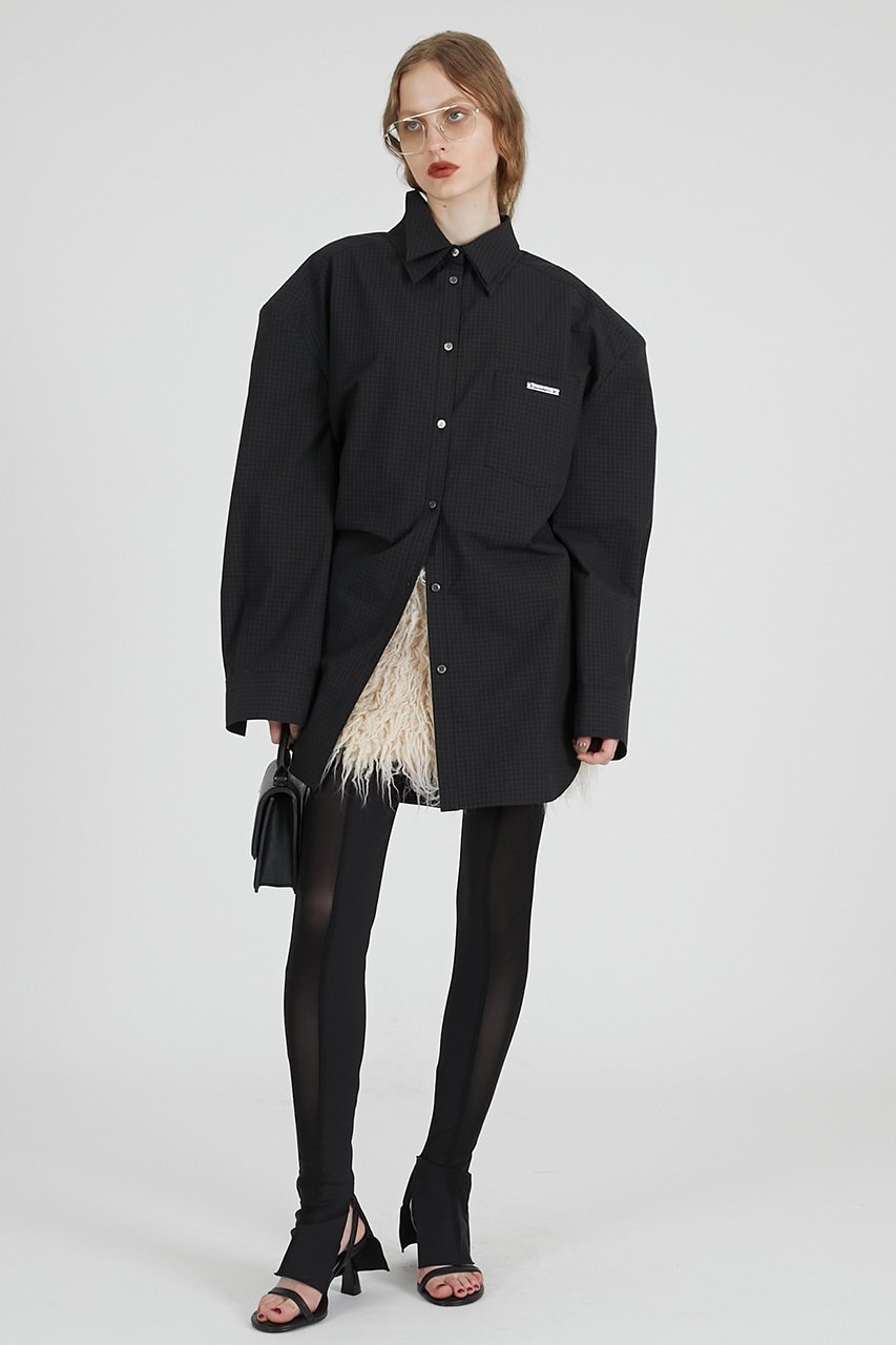 【プランク プロジェクト/PRANK PROJECT】のダブルカラーパワショルオーバーシャツ / Double Collar Power Shirt Over Shirt 人気、トレンドファッション・服の通販 founy(ファニー) ファッション Fashion レディースファッション Fashion for Women トップス・カットソー Cut & Sew Tops シャツ・ブラウス・オフィスカジュアル Elegant Blouses & Button-Ups おすすめ Recommended / Our Picks グログラン Grosgrain, Grosgrain Ribbon スリーブ Sleeve, Long Sleeve / Short Sleeve ダブル Double, Double-Breasted チェック Check, Plaid, Tartan ロング Long, Long-Length other-7|ID: prp329100004622131 ipo3291000000034484312